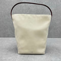 The Row 2025 Large N/S Park Tote Bag 43cm White Leather Canvas