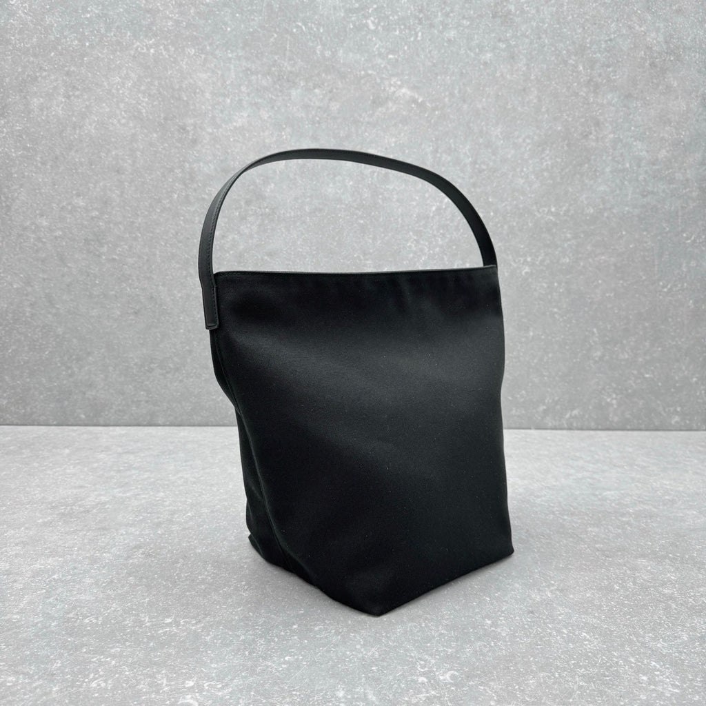 The Row 2025 Large N/S Park Tote Bag 43cm Black Leather Canvas