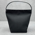The Row 2025 Large N/S Park Tote Bag 43cm Black Leather Canvas