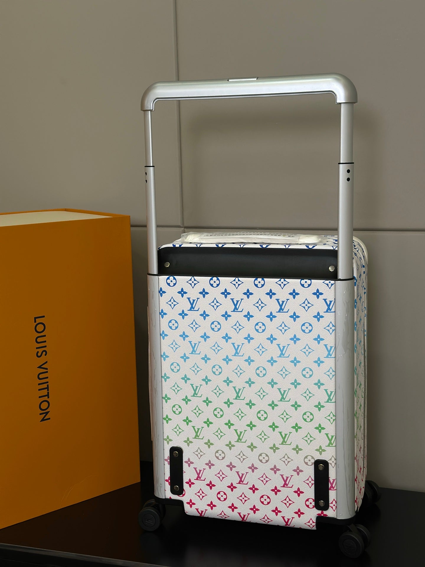 LV 2025 Horizon 55 Suitcase White Mix Colors Canvas Leather 273841