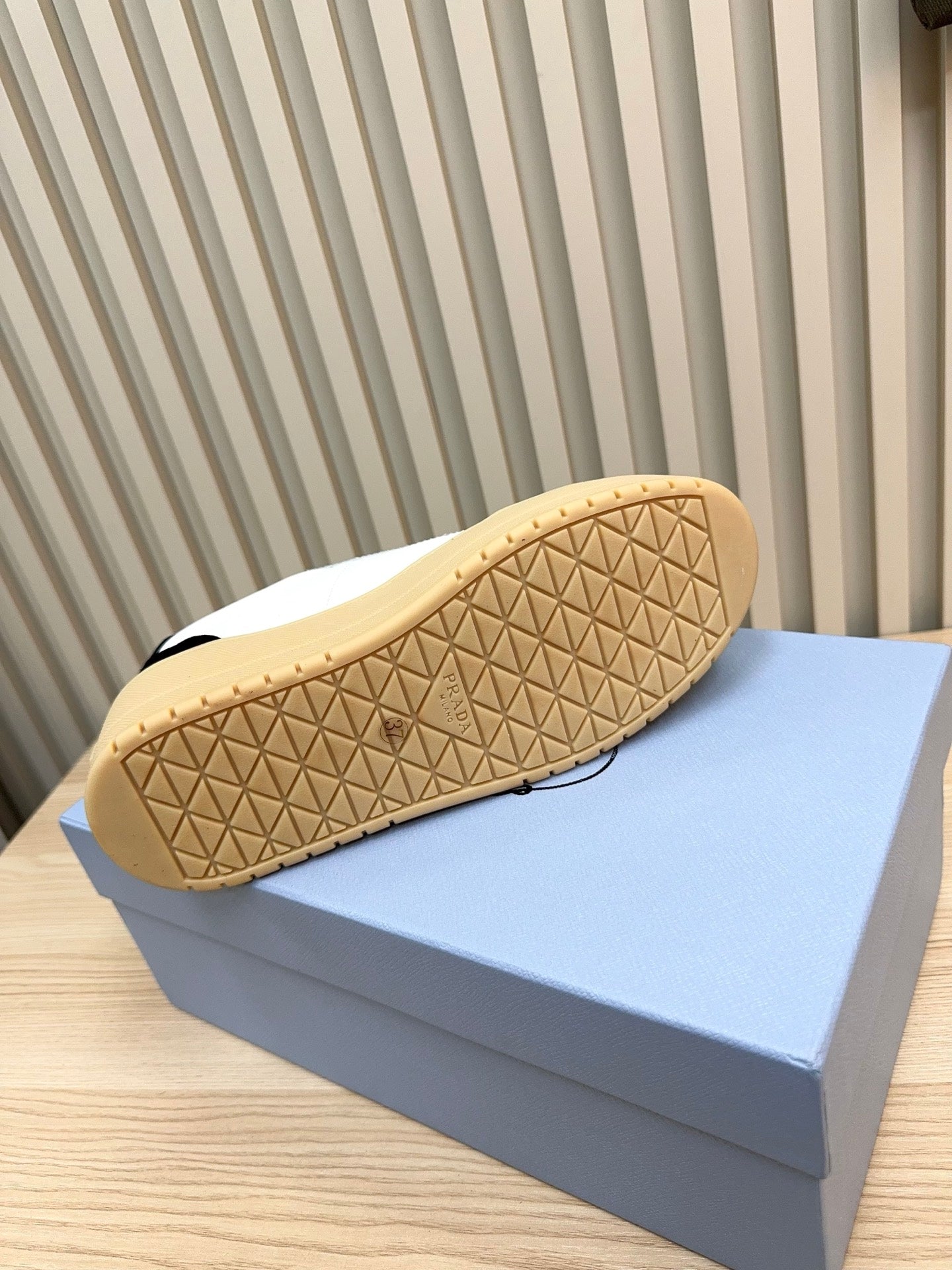 Prada Downtown Bold Black White Nappa Leather & Suede 564146