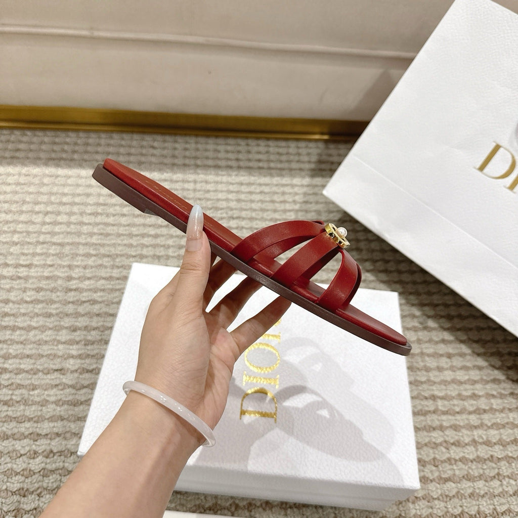 CD 30M Slide Red Calfskin 543739