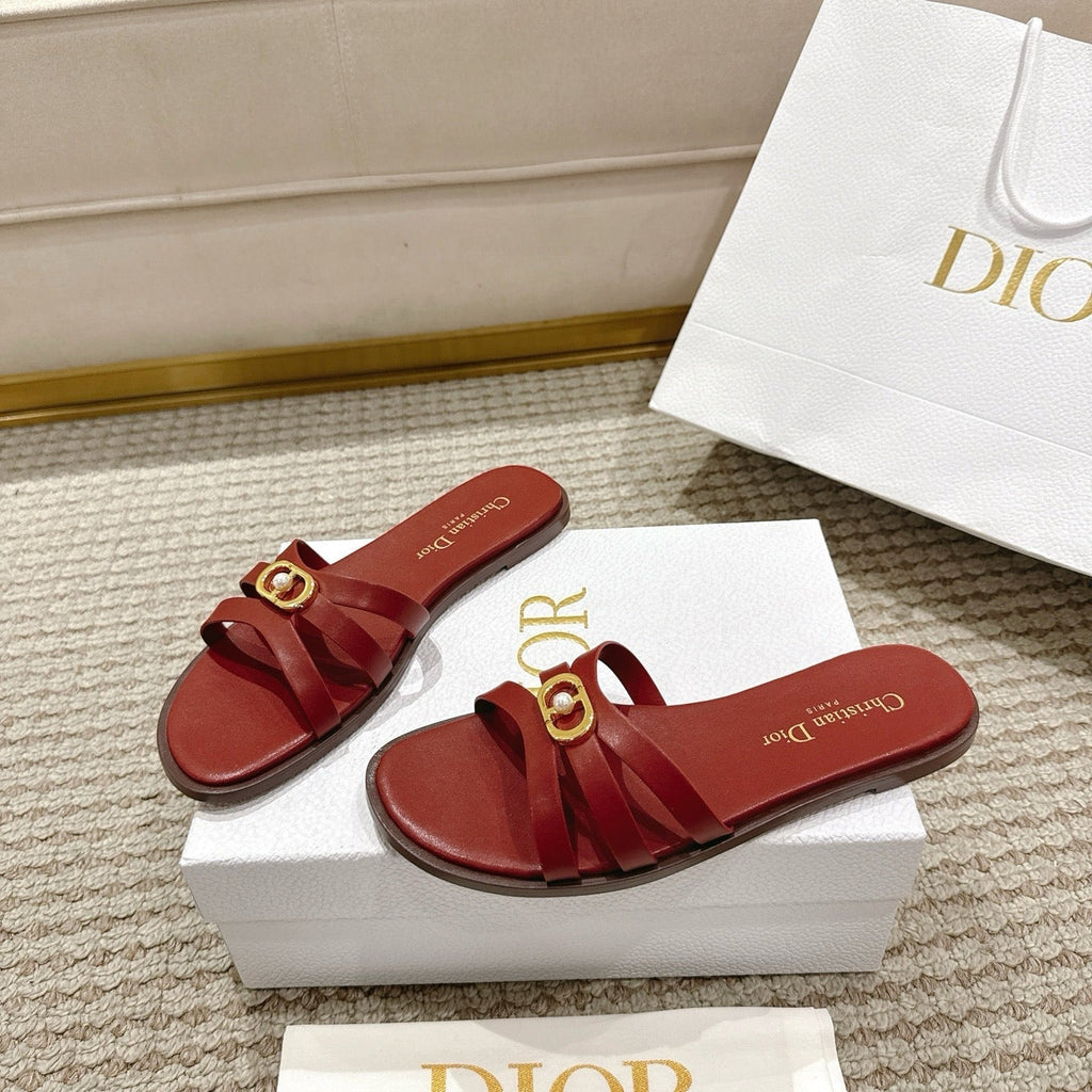 CD 30M Slide Red Calfskin 543739