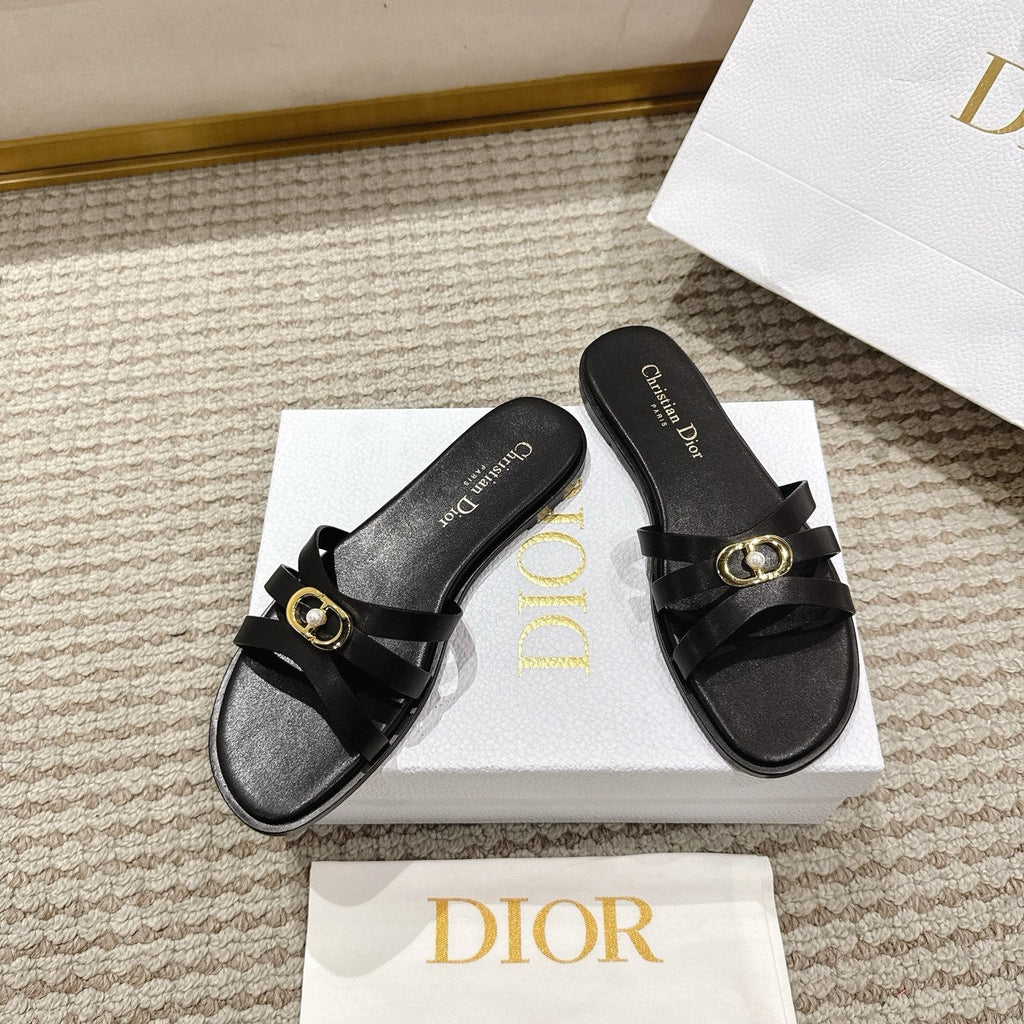 CD 30M Slide Black Calfskin 543741