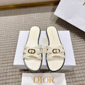 CD 30M Slide White Calfskin 543742