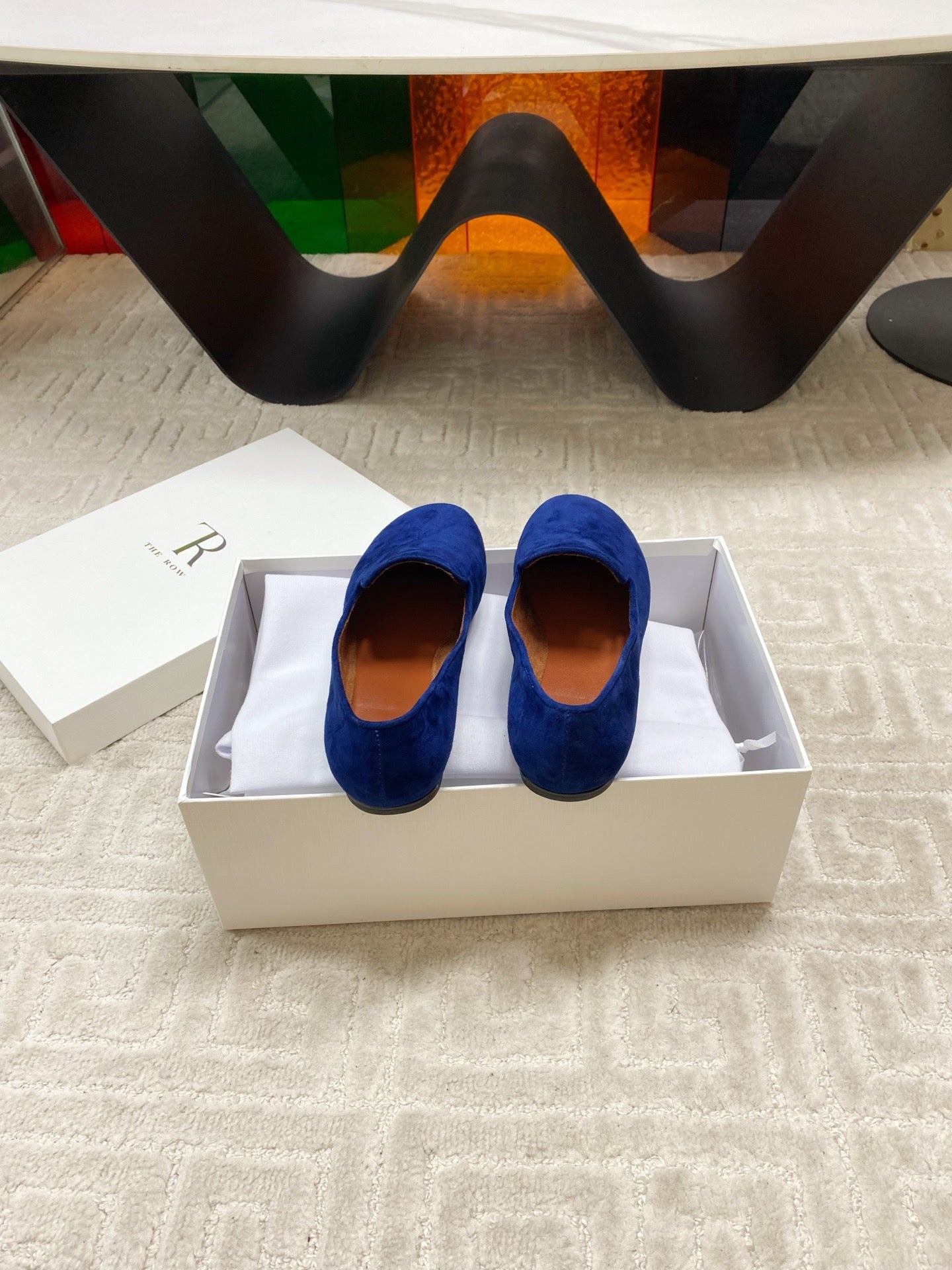 The Row 2025 Tipi Loafer Blue Suede 541527