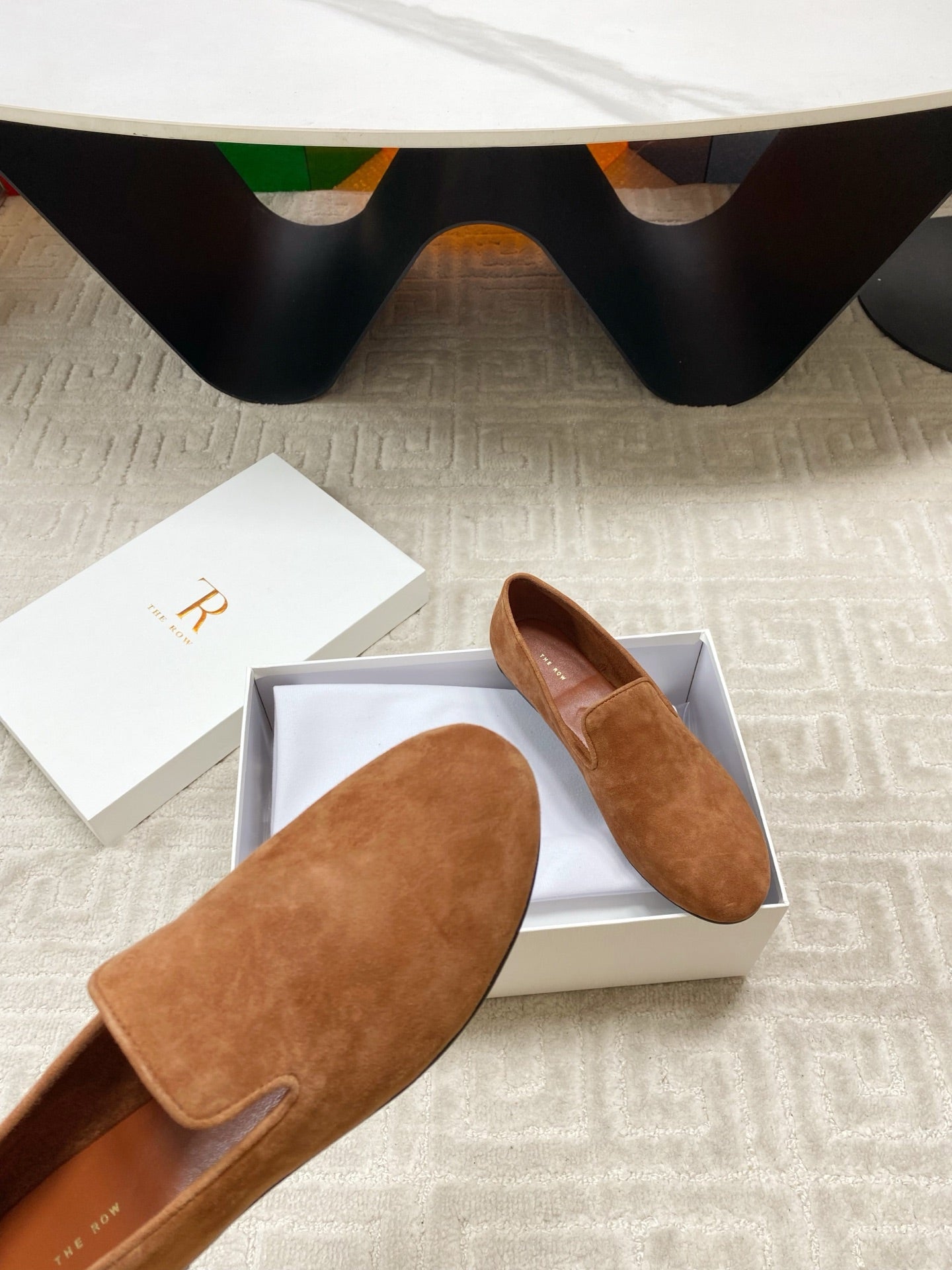 The Row 2025 Tipi Loafer Brown Suede 541528