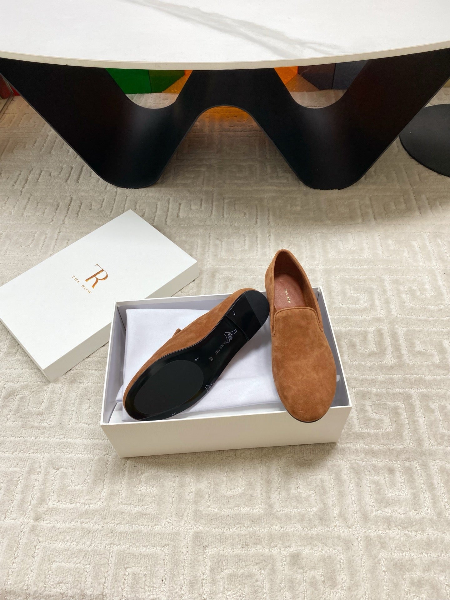 The Row 2025 Tipi Loafer Brown Suede 541528