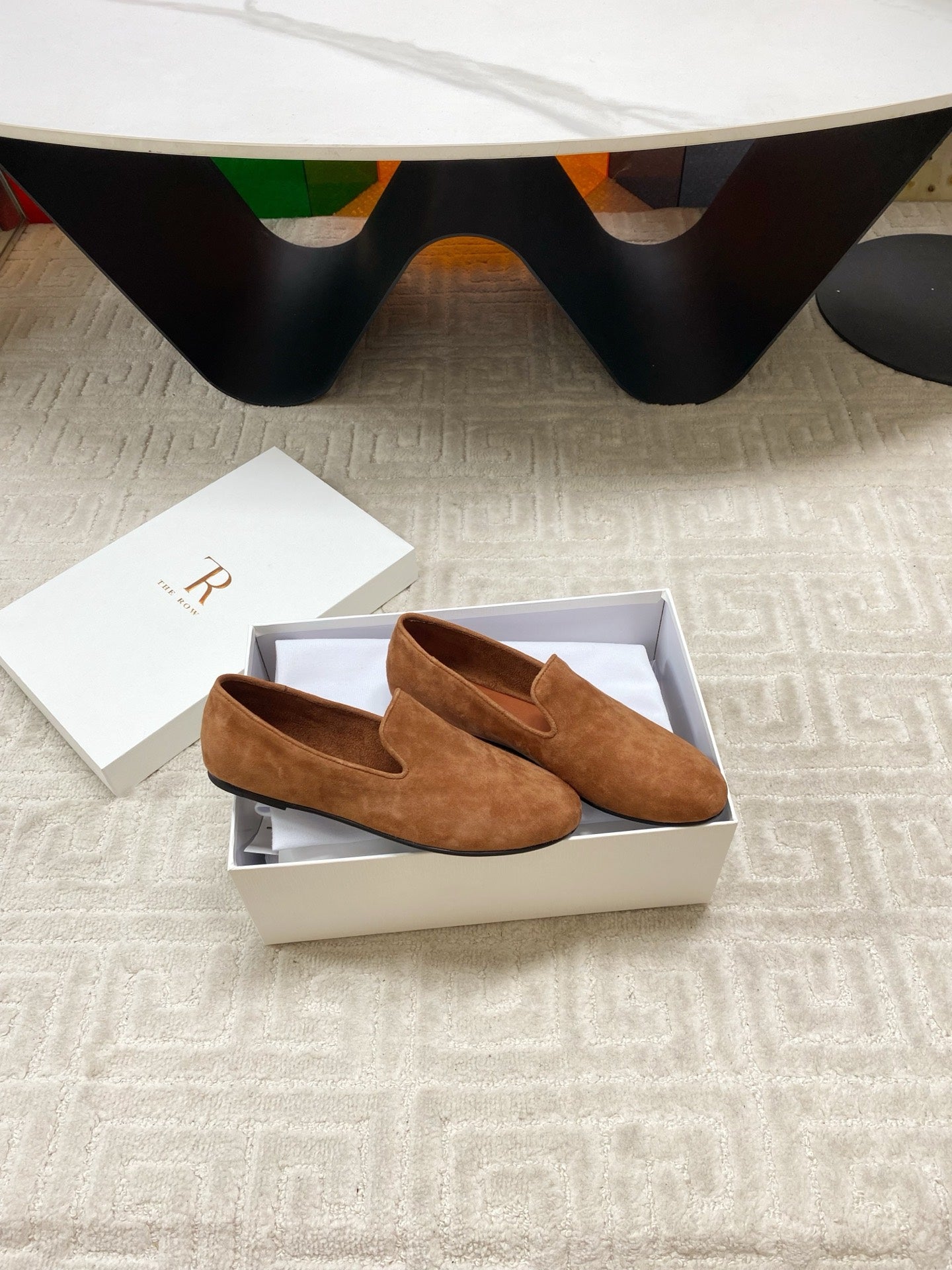 The Row 2025 Tipi Loafer Brown Suede 541528