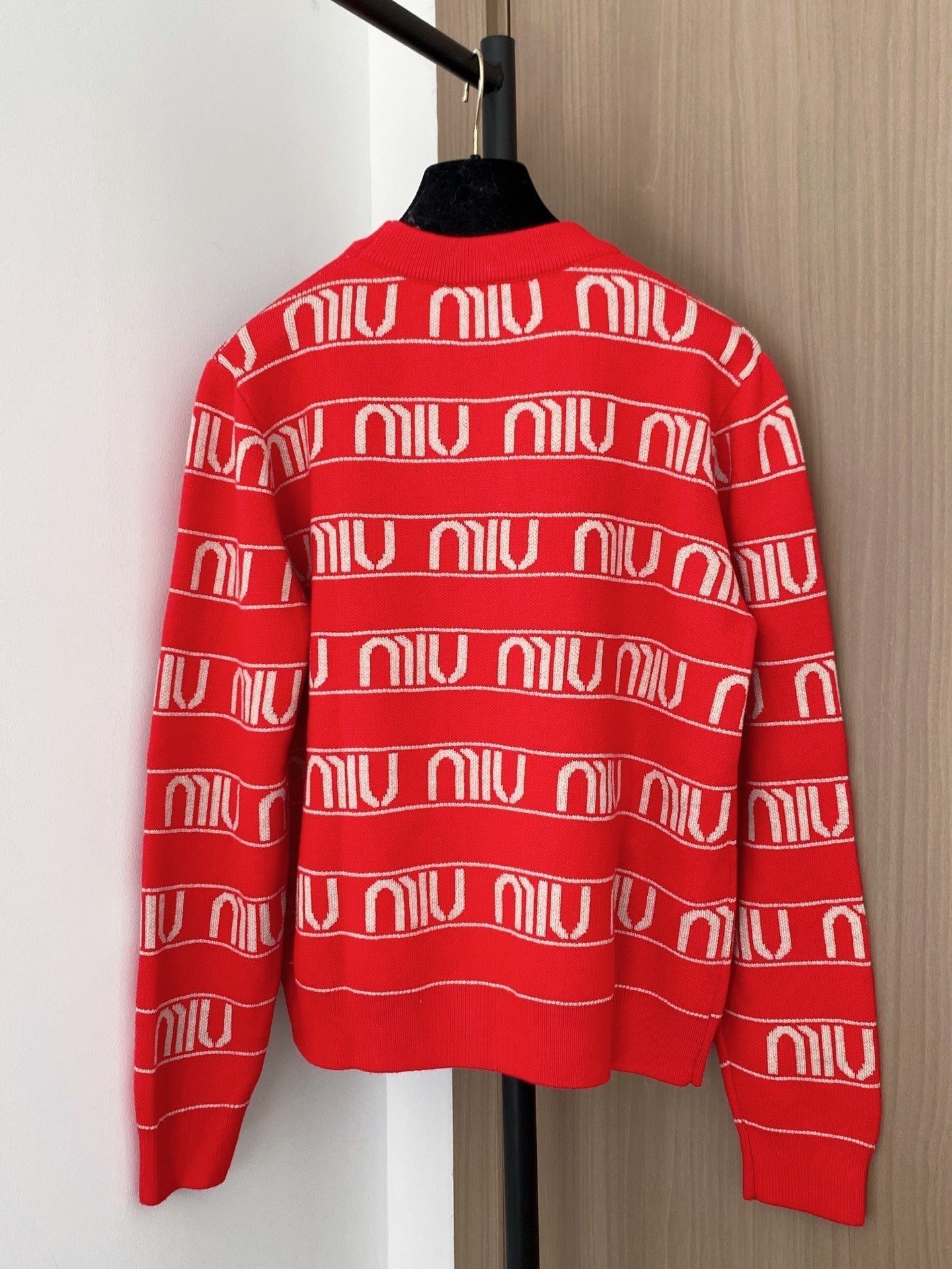 Miumiu 2025 Sweater Red mix White Wool