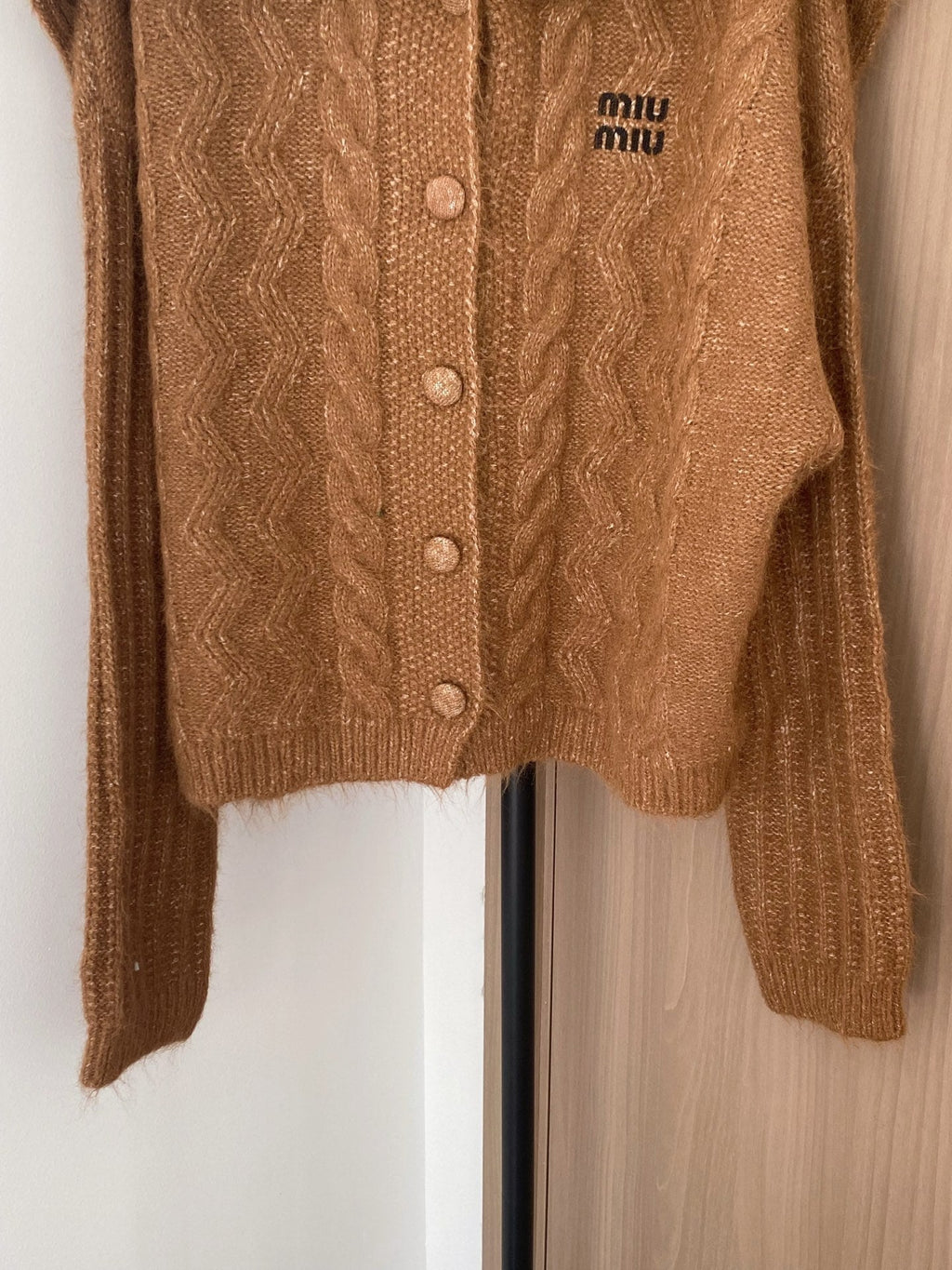 Miumiu 2025 Cardigan Brown Wool Polyester