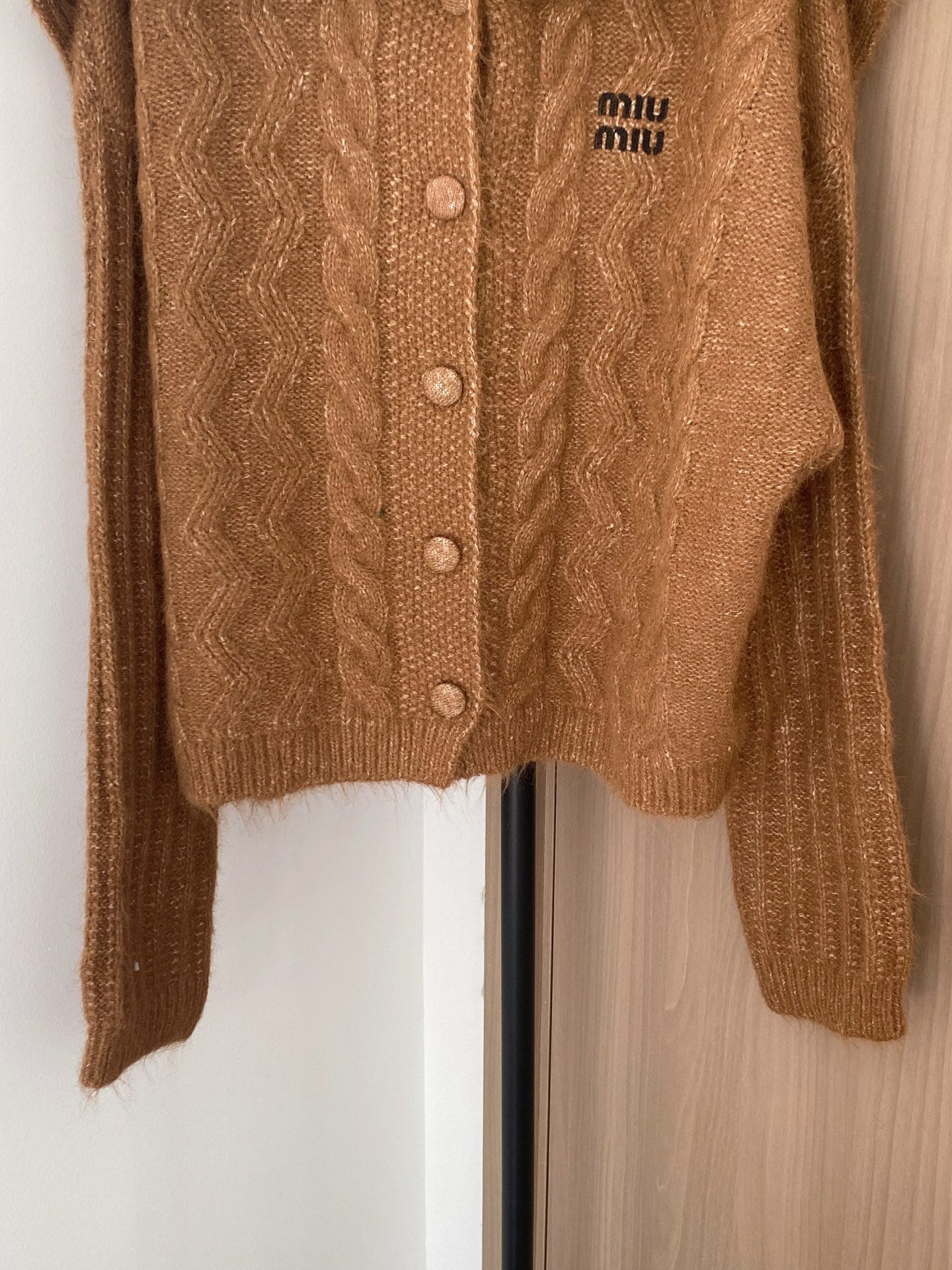 Miumiu 2025 Cardigan Brown Wool Polyester