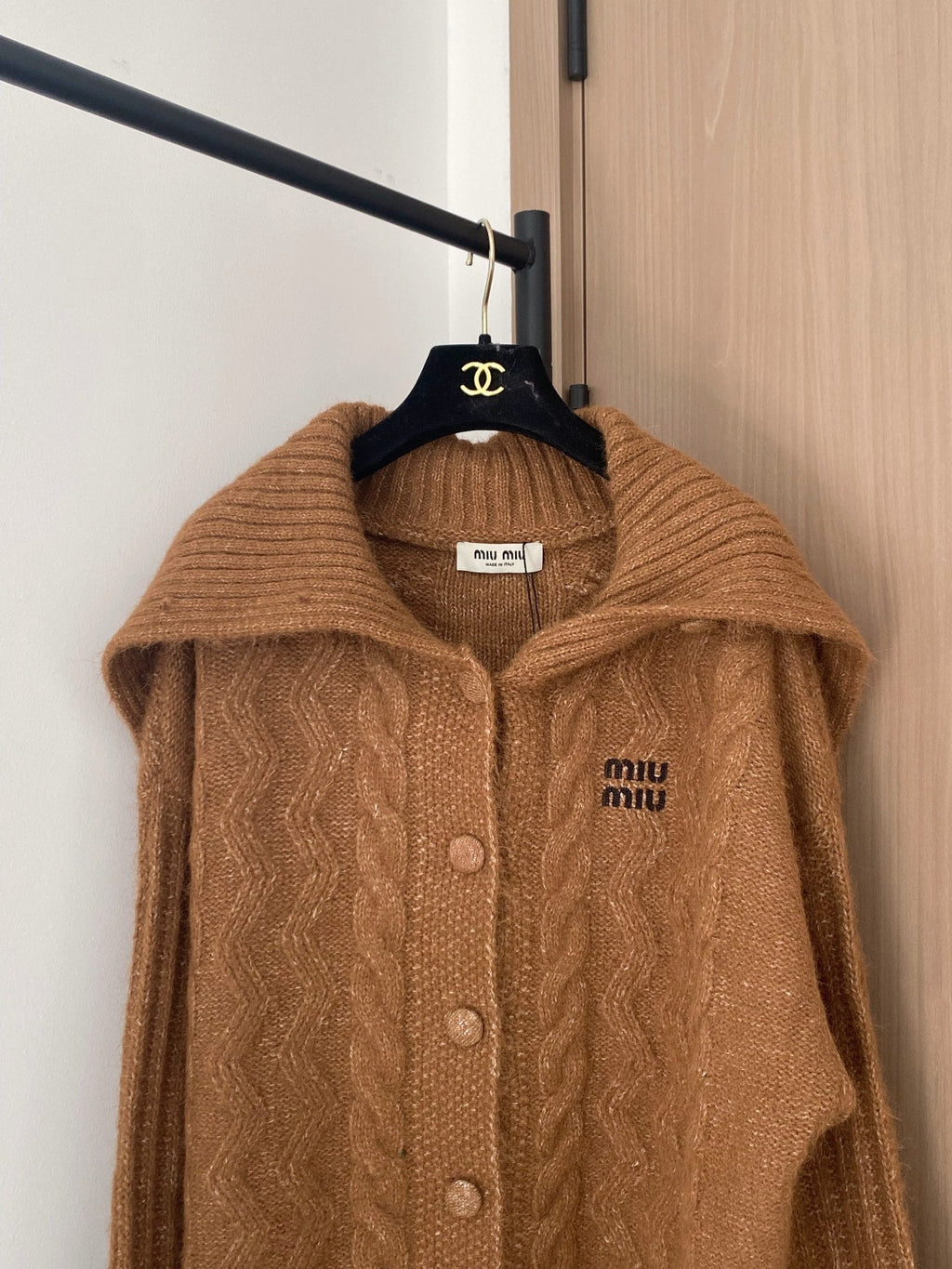 Miumiu 2025 Cardigan Brown Wool Polyester