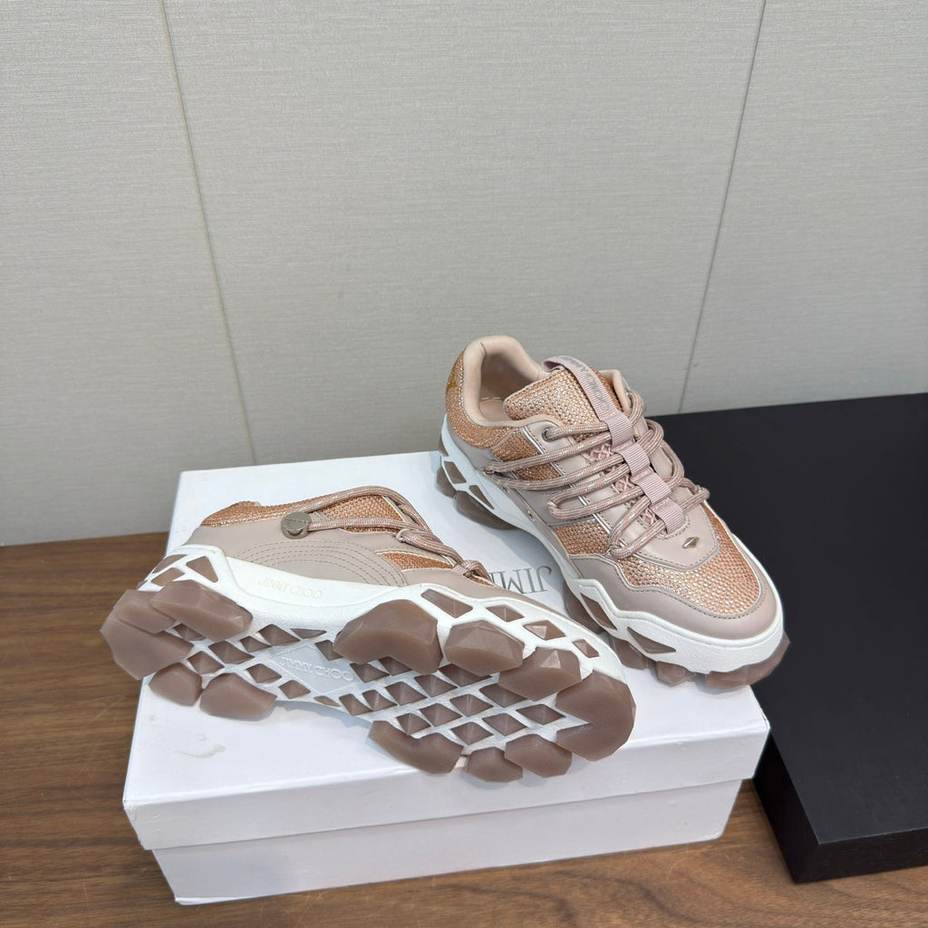 Jimmy Diamond X II/F Sneaker With Crystals White Grey Leather 517670