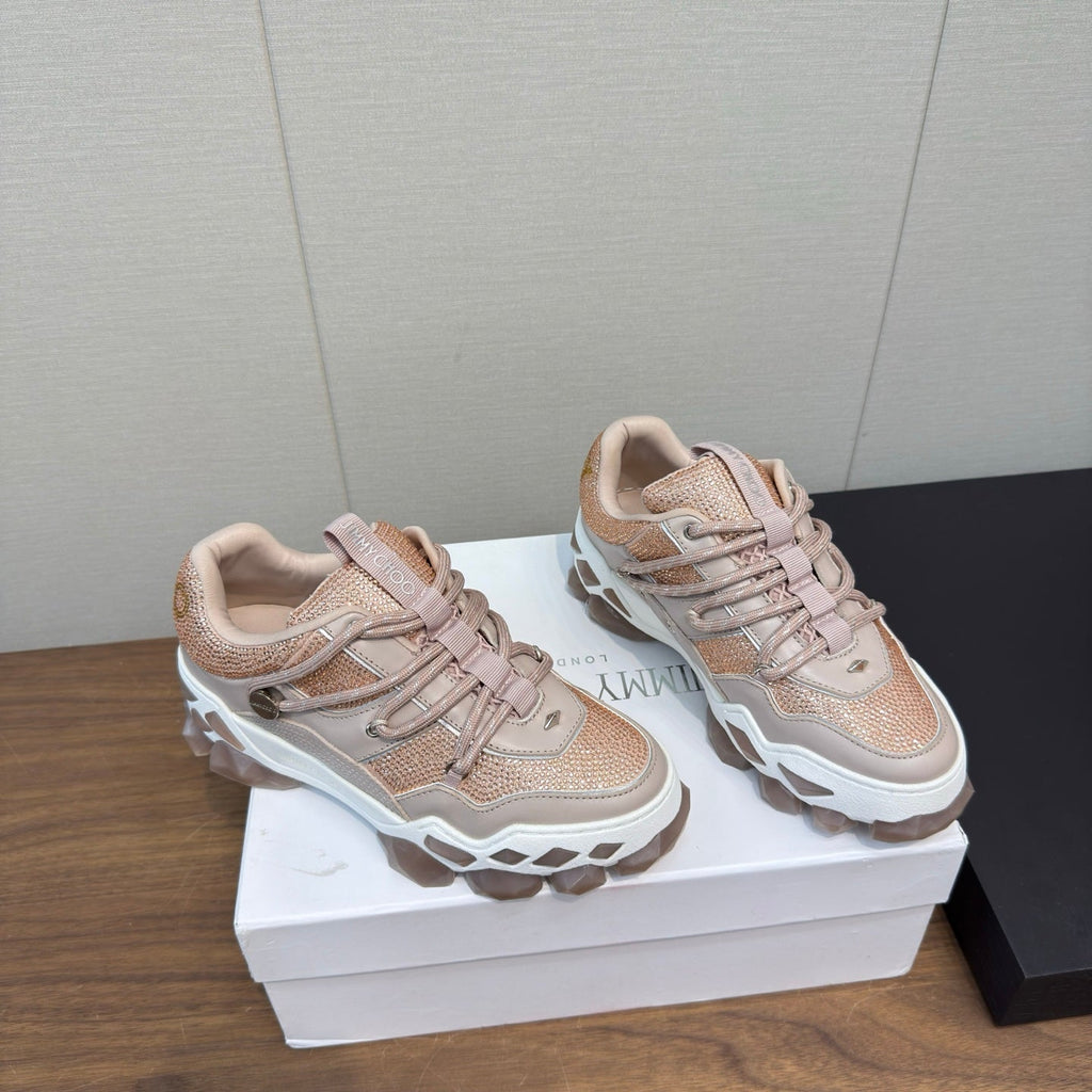 Jimmy Diamond X II/F Sneaker With Crystals White Grey Leather 517670