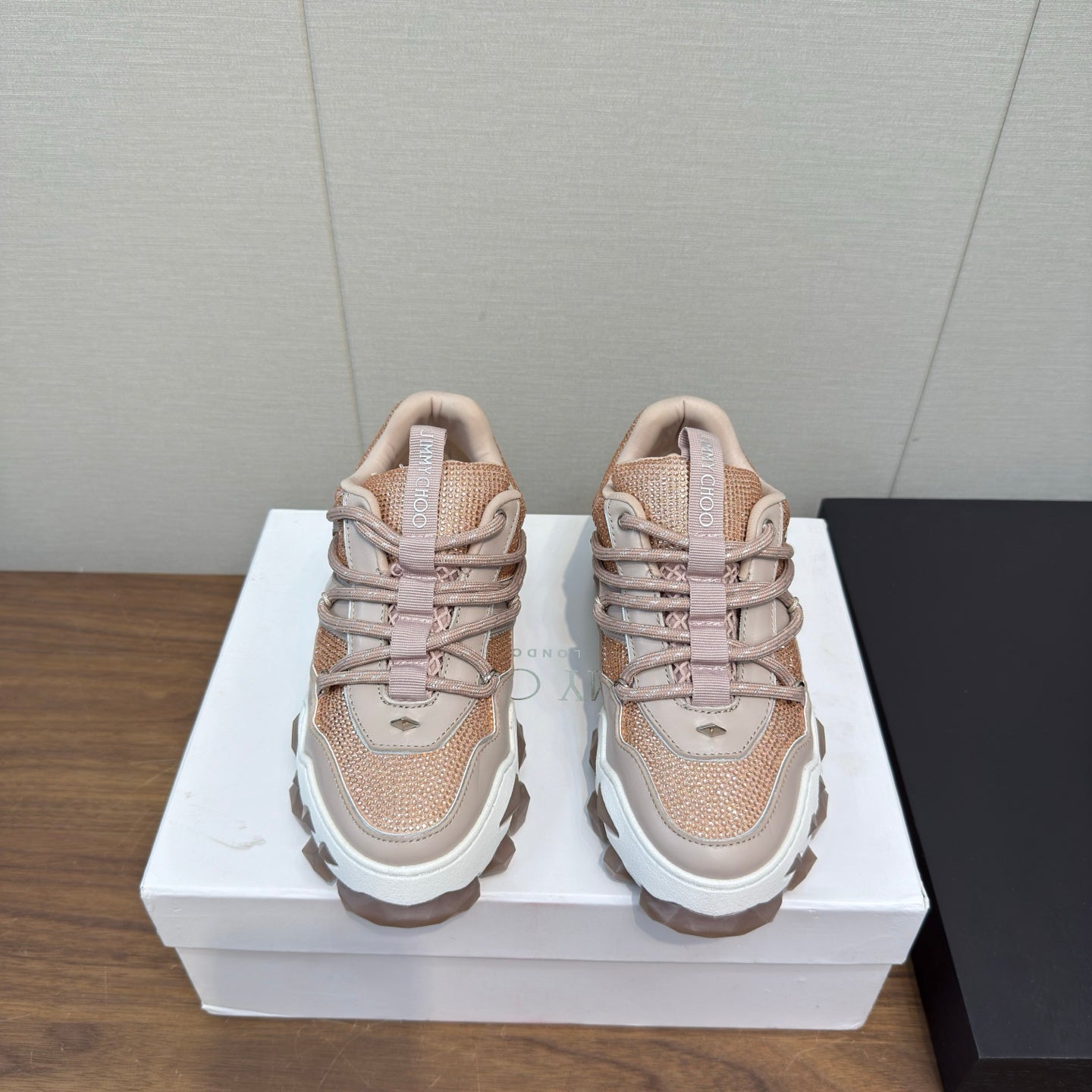 Jimmy Diamond X II/F Sneaker With Crystals White Grey Leather 517670