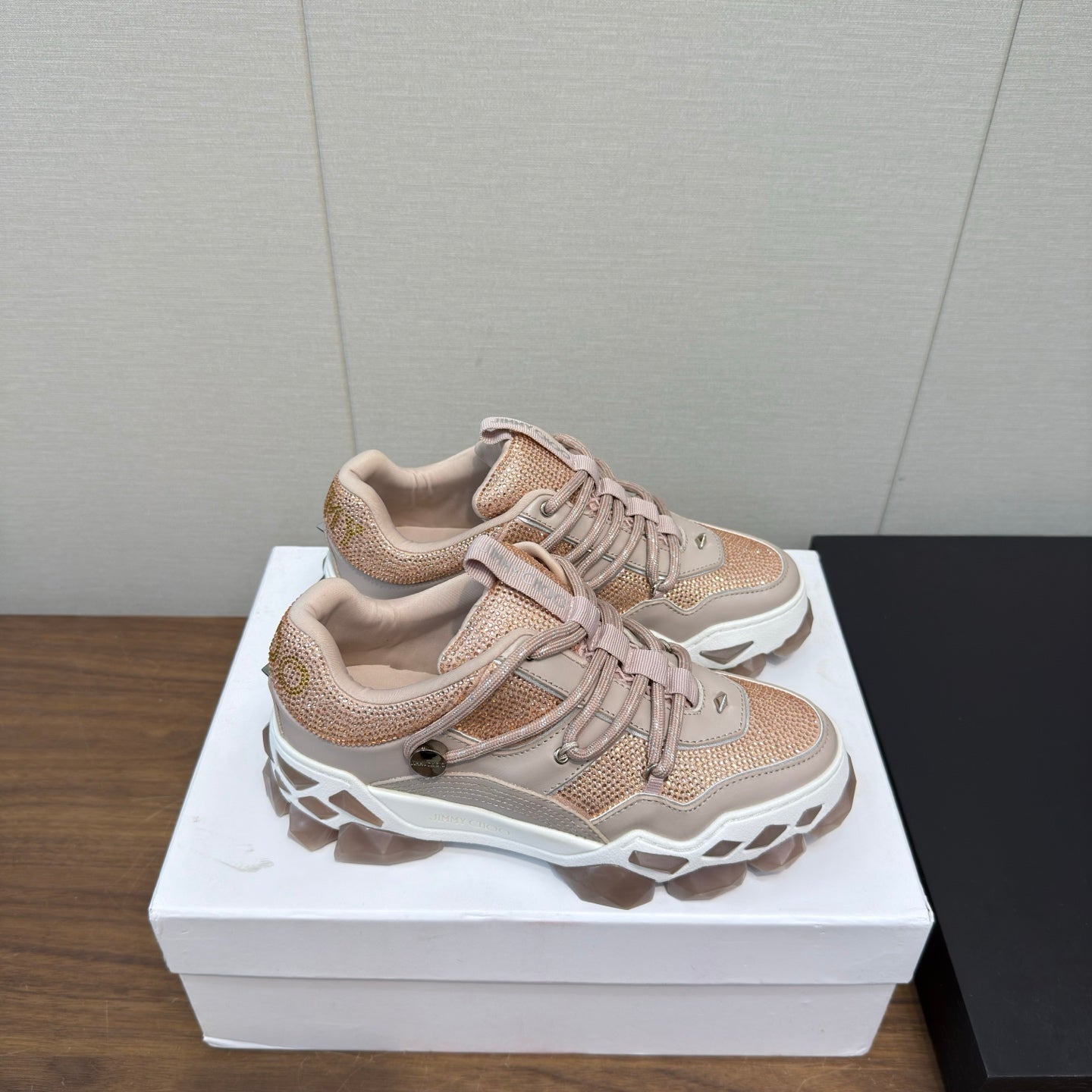 Jimmy Diamond X II/F Sneaker With Crystals White Grey Leather 517670