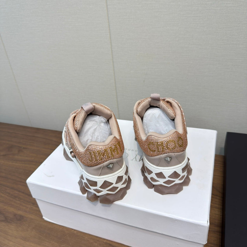 Jimmy Diamond X II/F Sneaker With Crystals White Grey Leather 517670