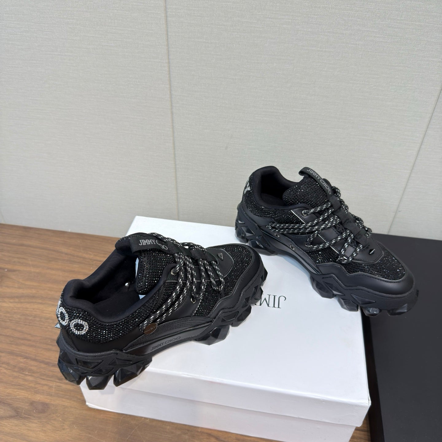 Jimmy Diamond X II/F Sneaker With Crystals Black Leather 517671