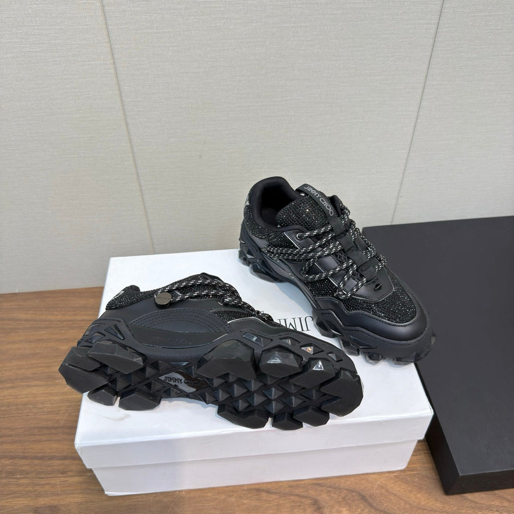 Jimmy Diamond X II/F Sneaker With Crystals Black Leather 517671