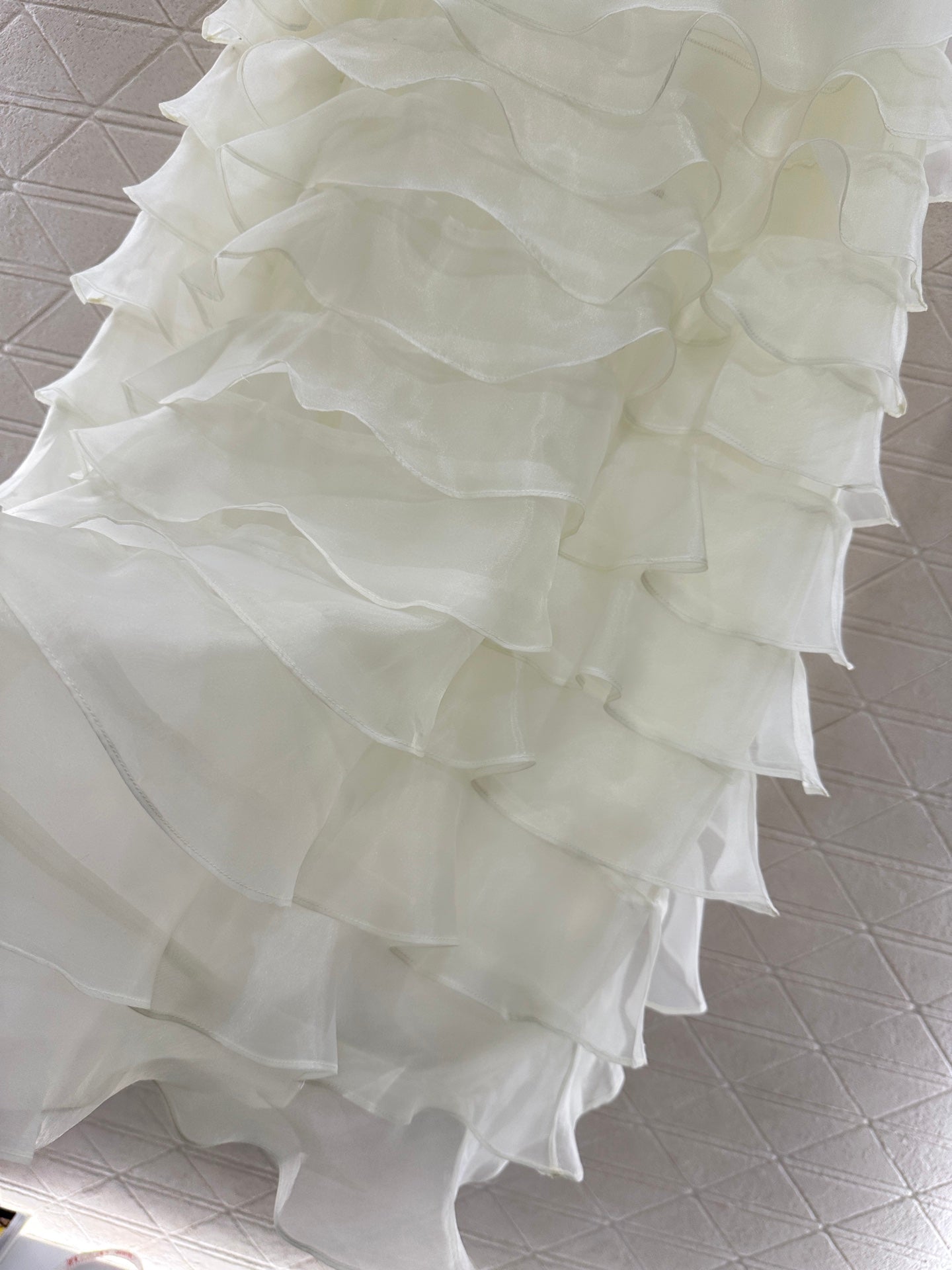 Dior 2025 High-waisted Tulle Skirt White Polyester 321314