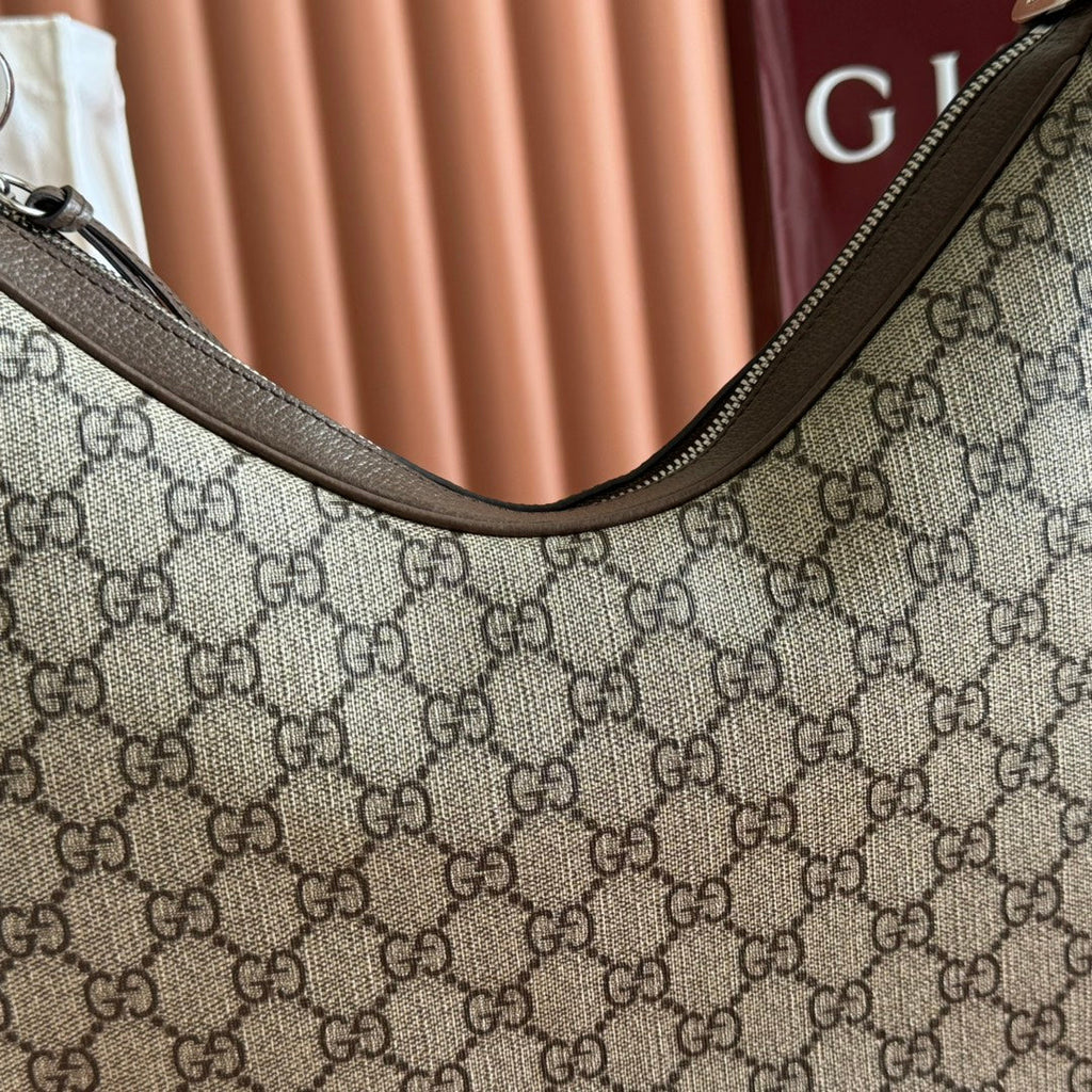 GG 2025 Attache Shoulder Bag Ebony Canvas Leather 273659