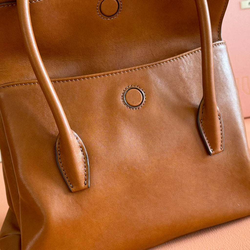 Miu Solitaire Bag 25 Brown Calfskin