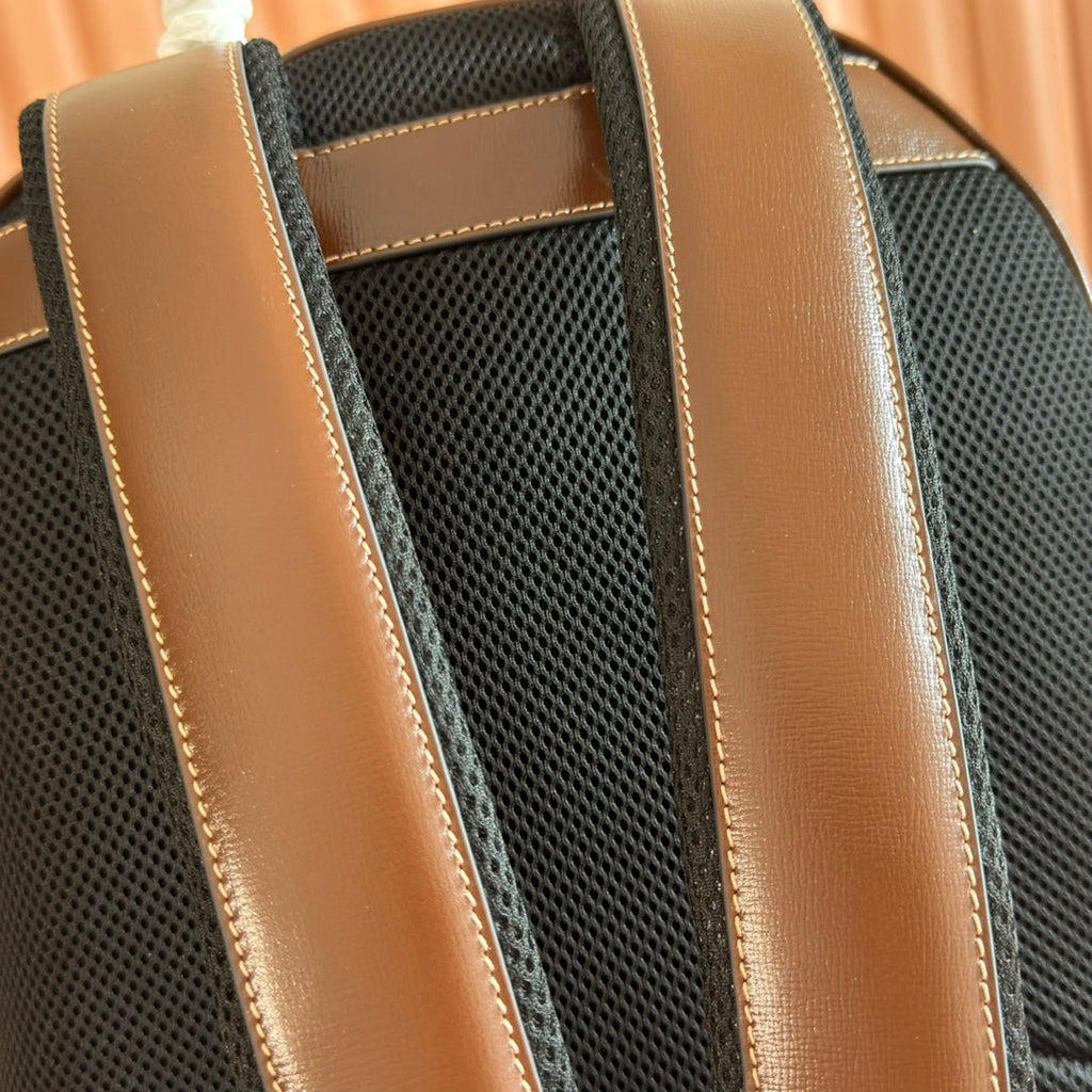 GG 2025 GG Supreme Backpack Ebony mix Brown Canvas Leather 273683