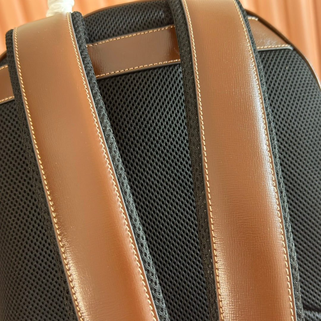 GG 2025 GG Supreme Backpack Ebony mix Brown Canvas Leather 273683