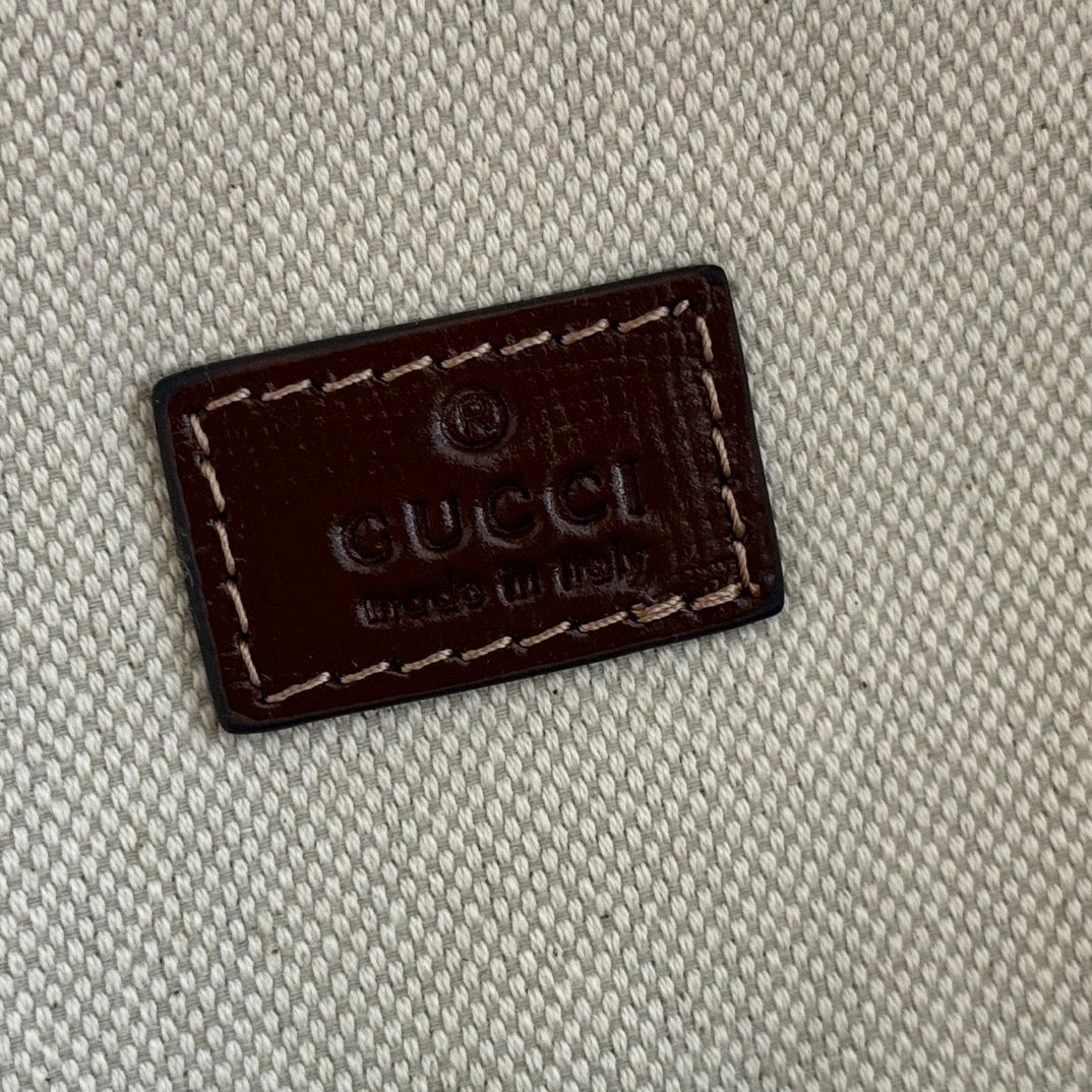 GG 2025 GG Supreme Backpack Ebony mix Brown Canvas Leather 273683