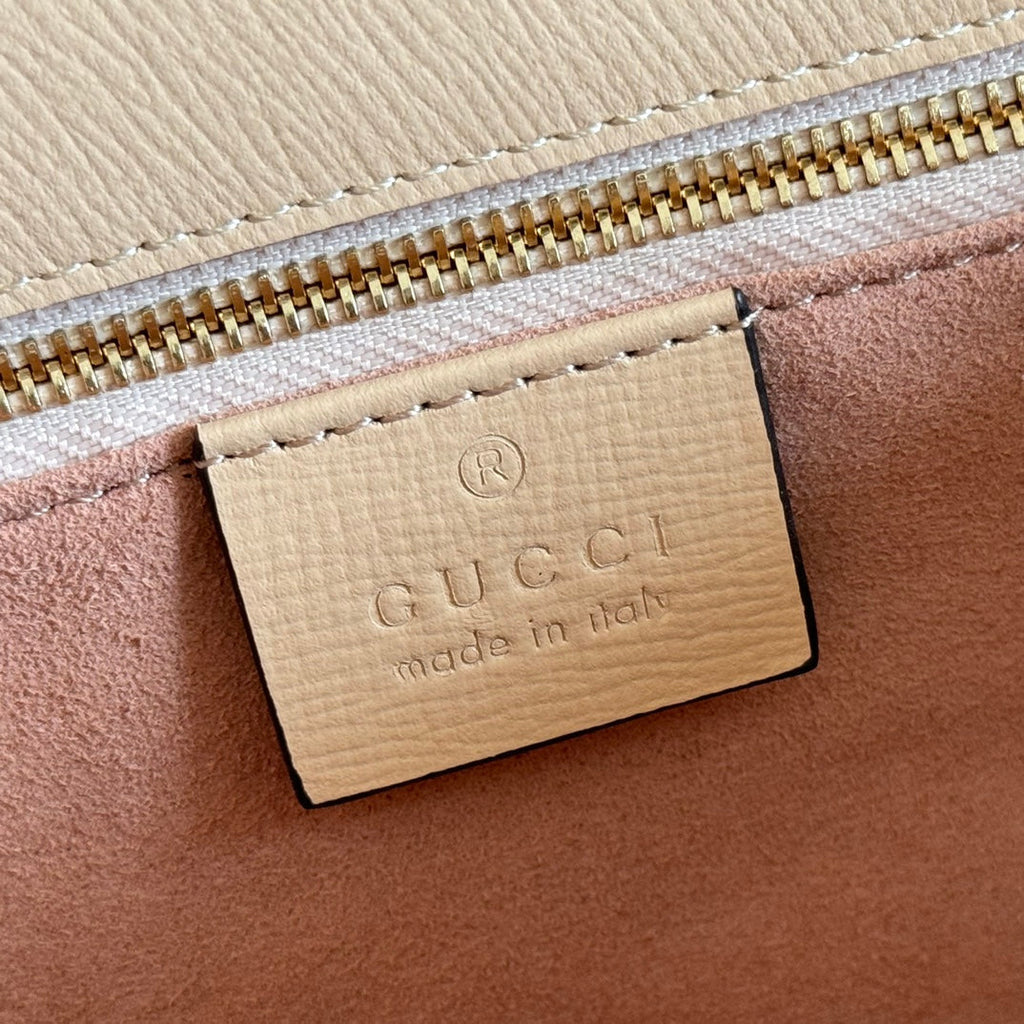 GG 2025 Horsebit Bag 25cm Beige Calfskin 273711