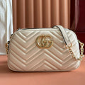 GG 2025 Mamont Bag 24cm White Gold Lambskin 273723