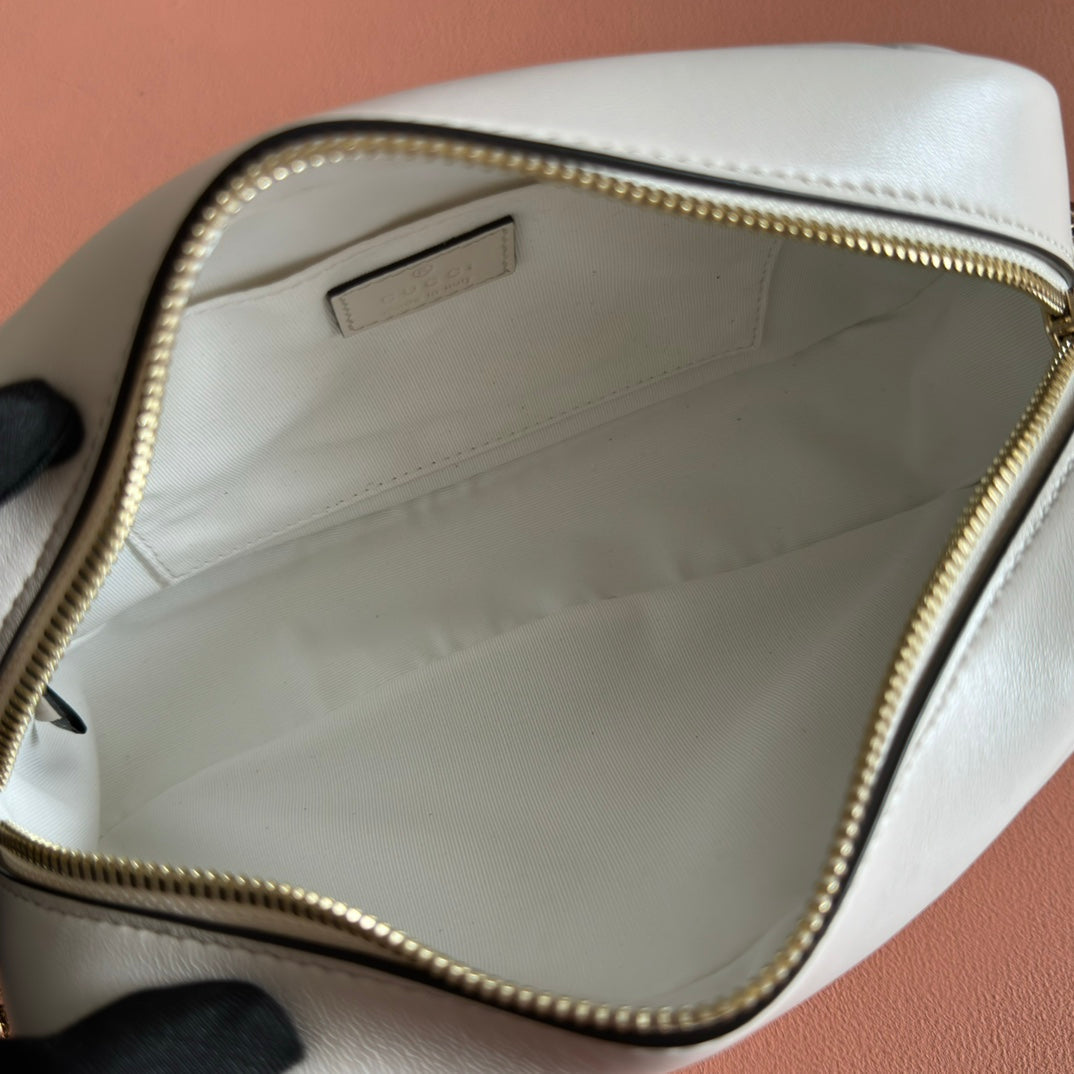 GG 2025 Mamont Bag 24cm White Gold Lambskin 273723