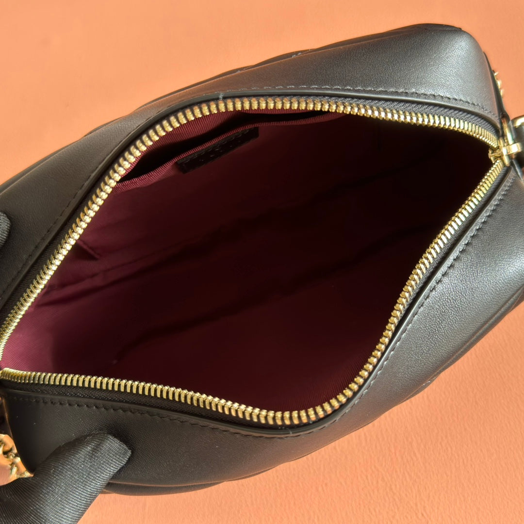 GG 2025 Mamont Bag 24cm Black Gold Lambskin 273724