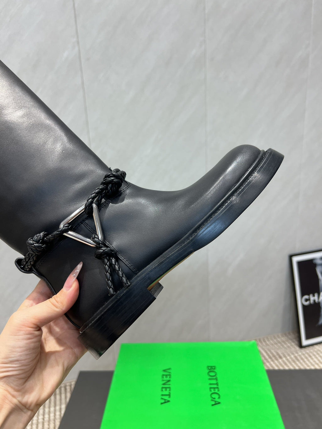 BV James Long Boot Black Calfskin 540192