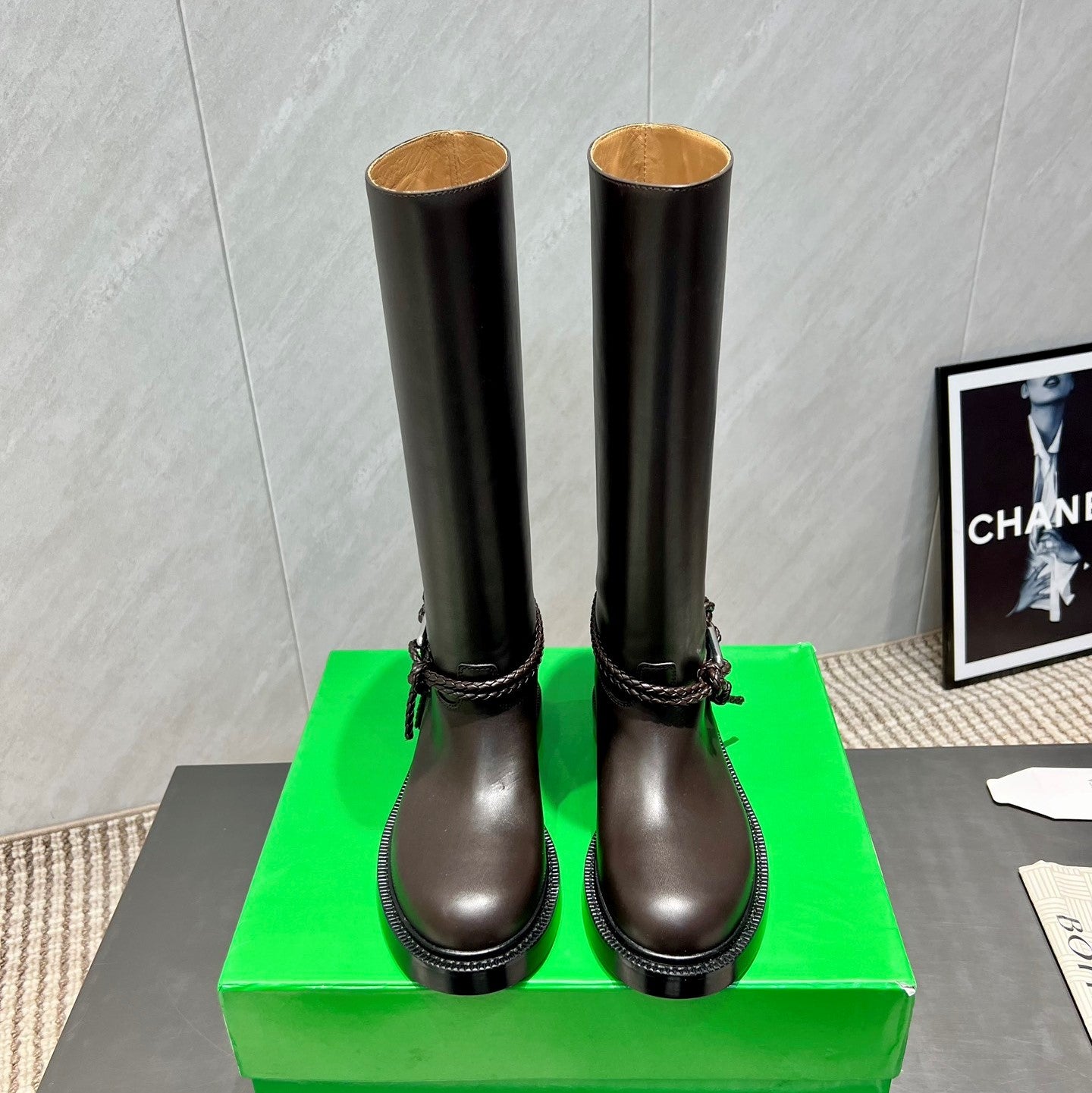 BV James Long Boot Taupe Brown Calfskin 540193