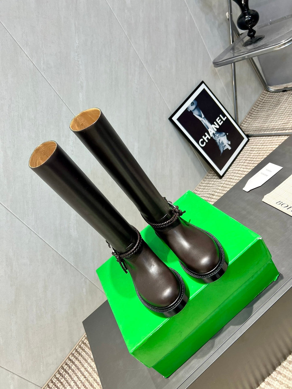 BV James Long Boot Taupe Brown Calfskin 540193