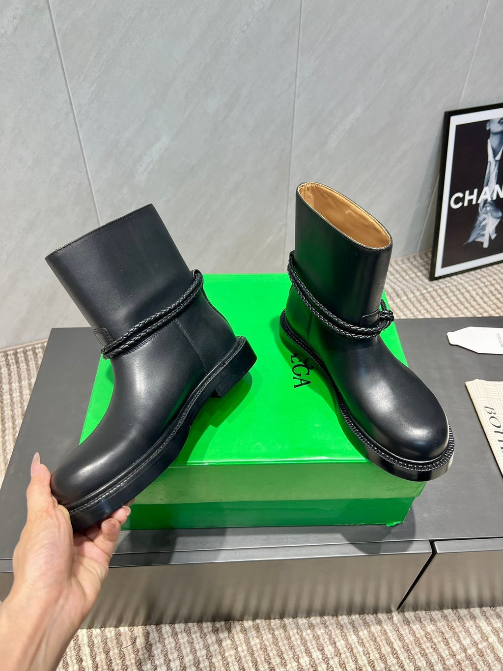 BV James Ankle Boot Black Calfskin 540194