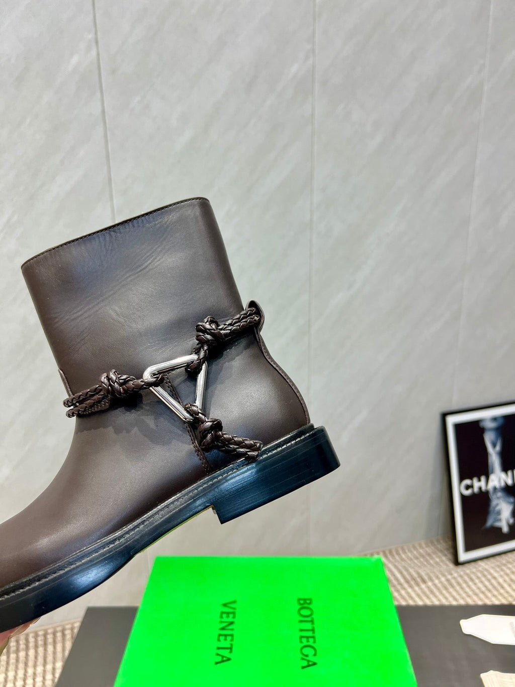 BV James Ankle Boot Taupe Brown Calfskin 540195