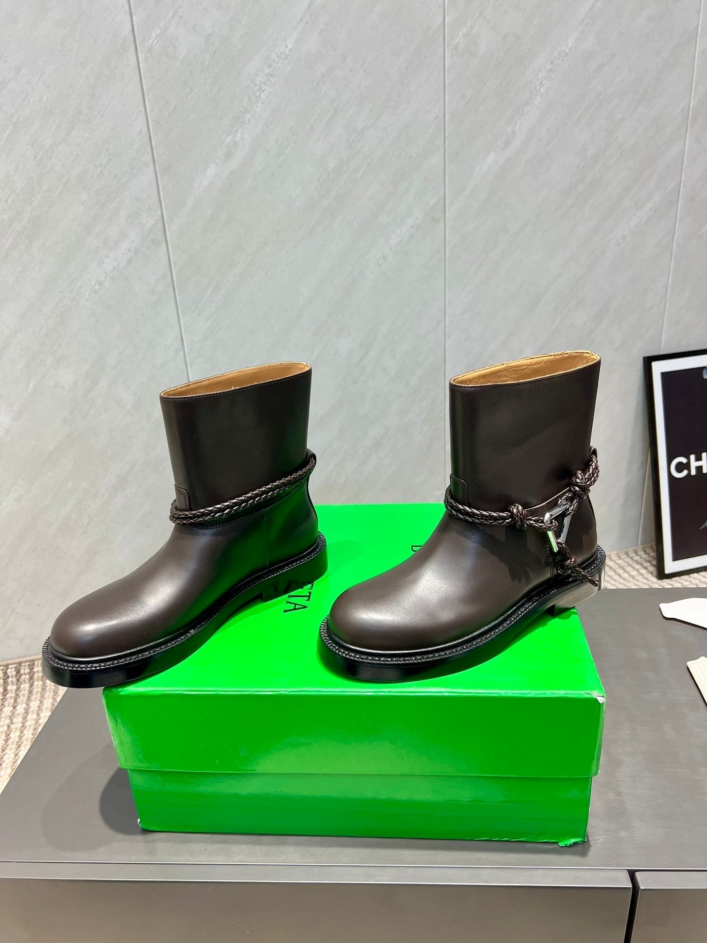 BV James Ankle Boot Taupe Brown Calfskin 540195