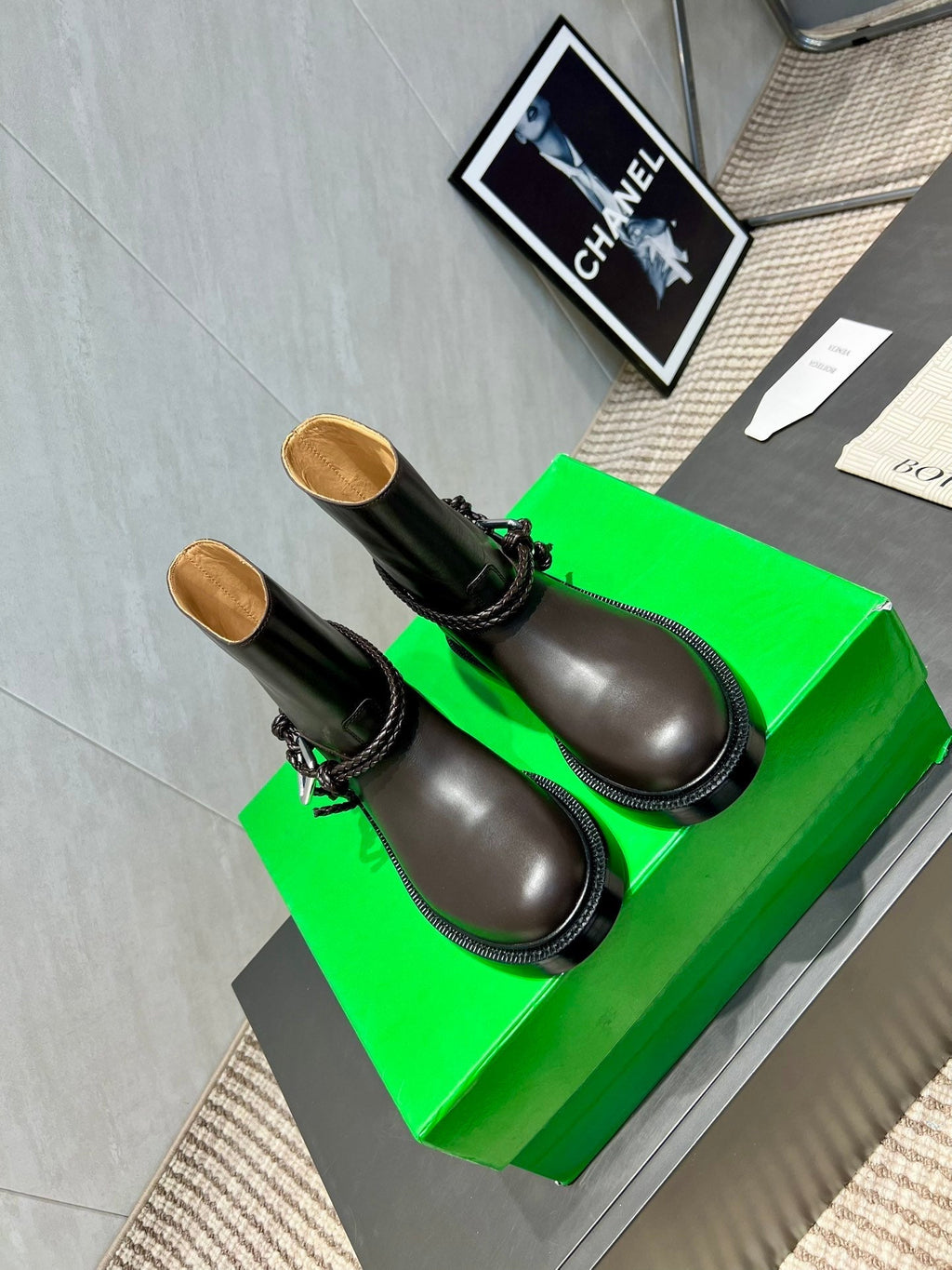 BV James Ankle Boot Taupe Brown Calfskin 540195