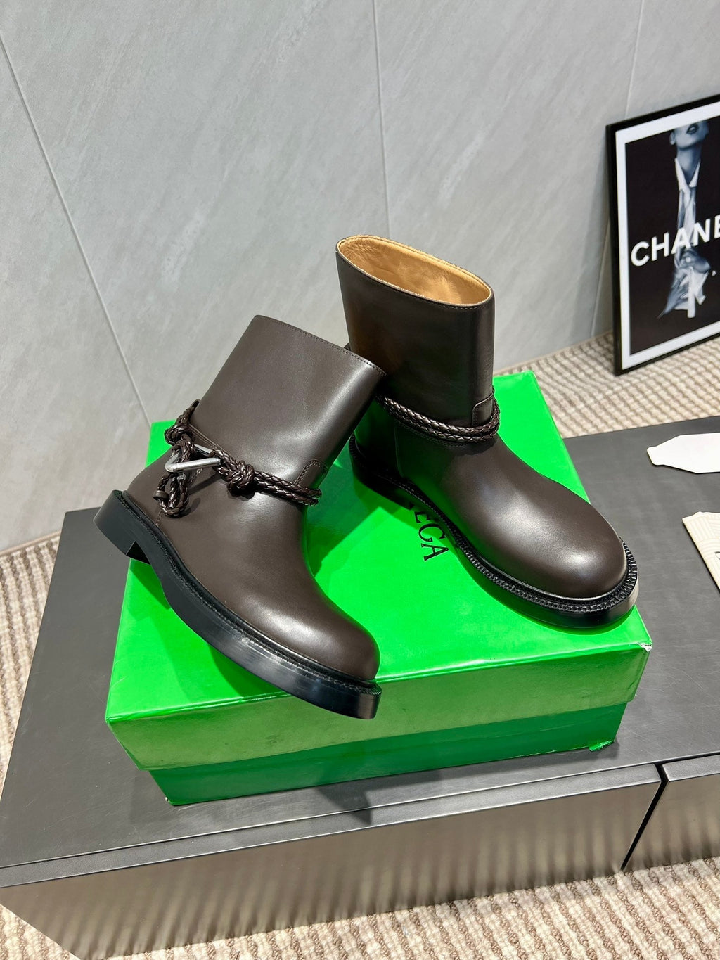 BV James Ankle Boot Taupe Brown Calfskin 540195