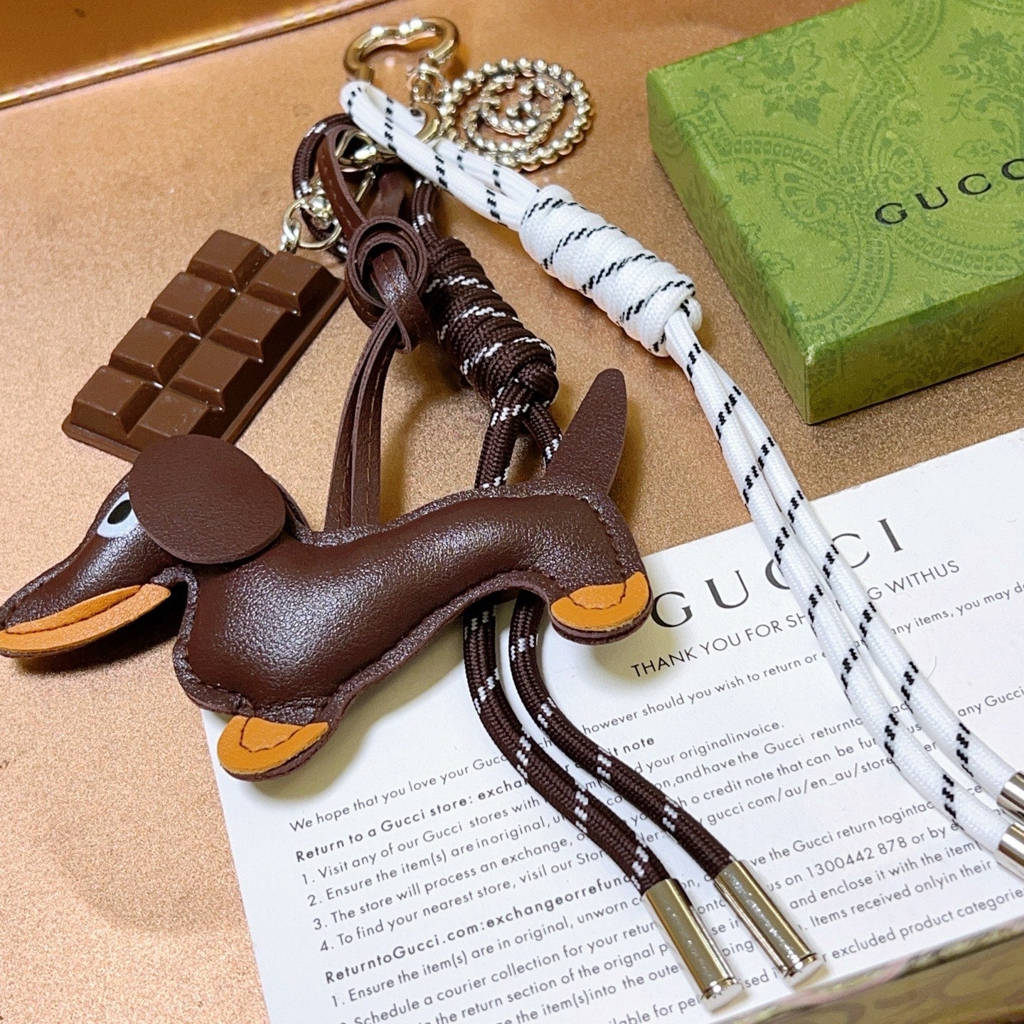 Gucci Brown Dog Charm