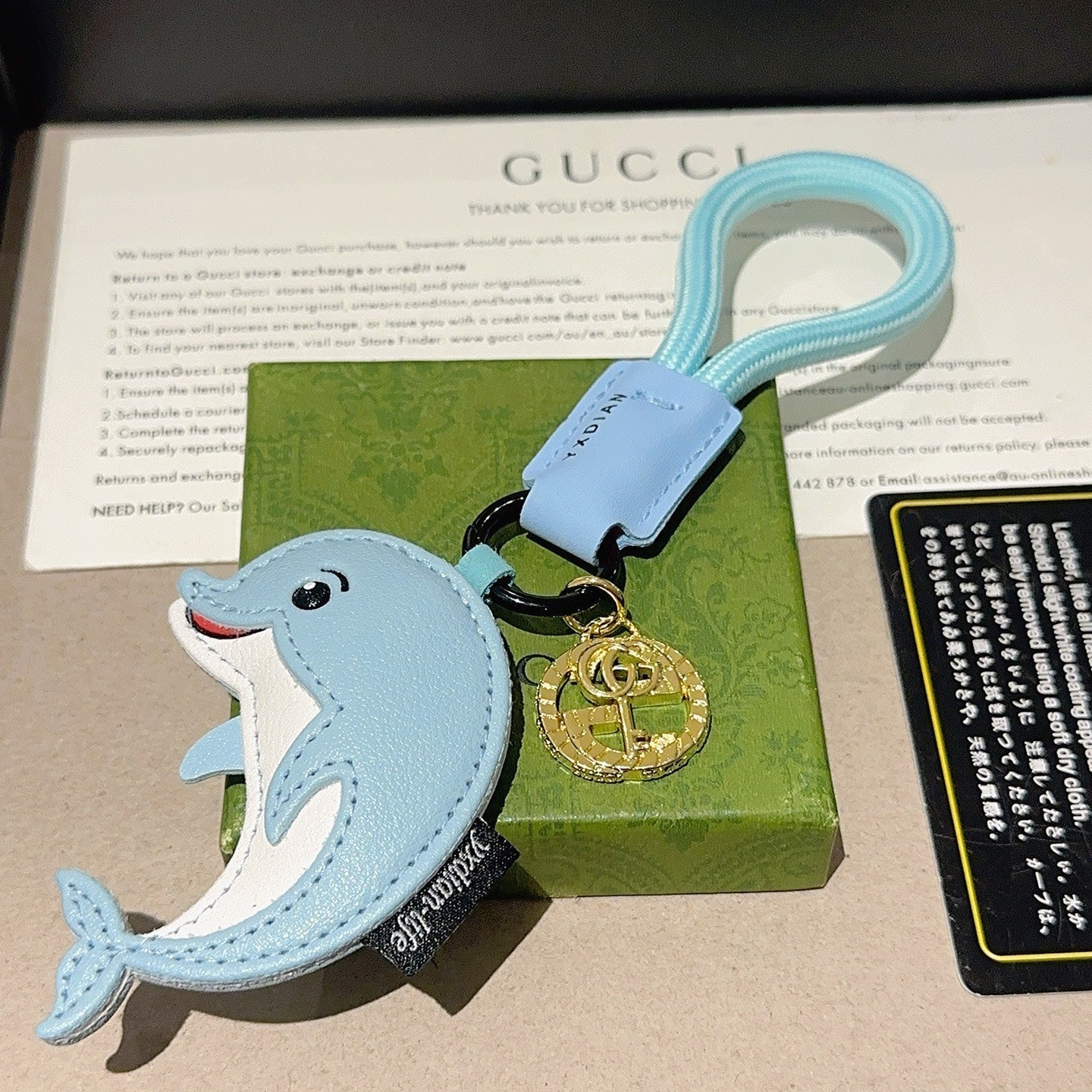 Gucci Blue Dolphin Charm