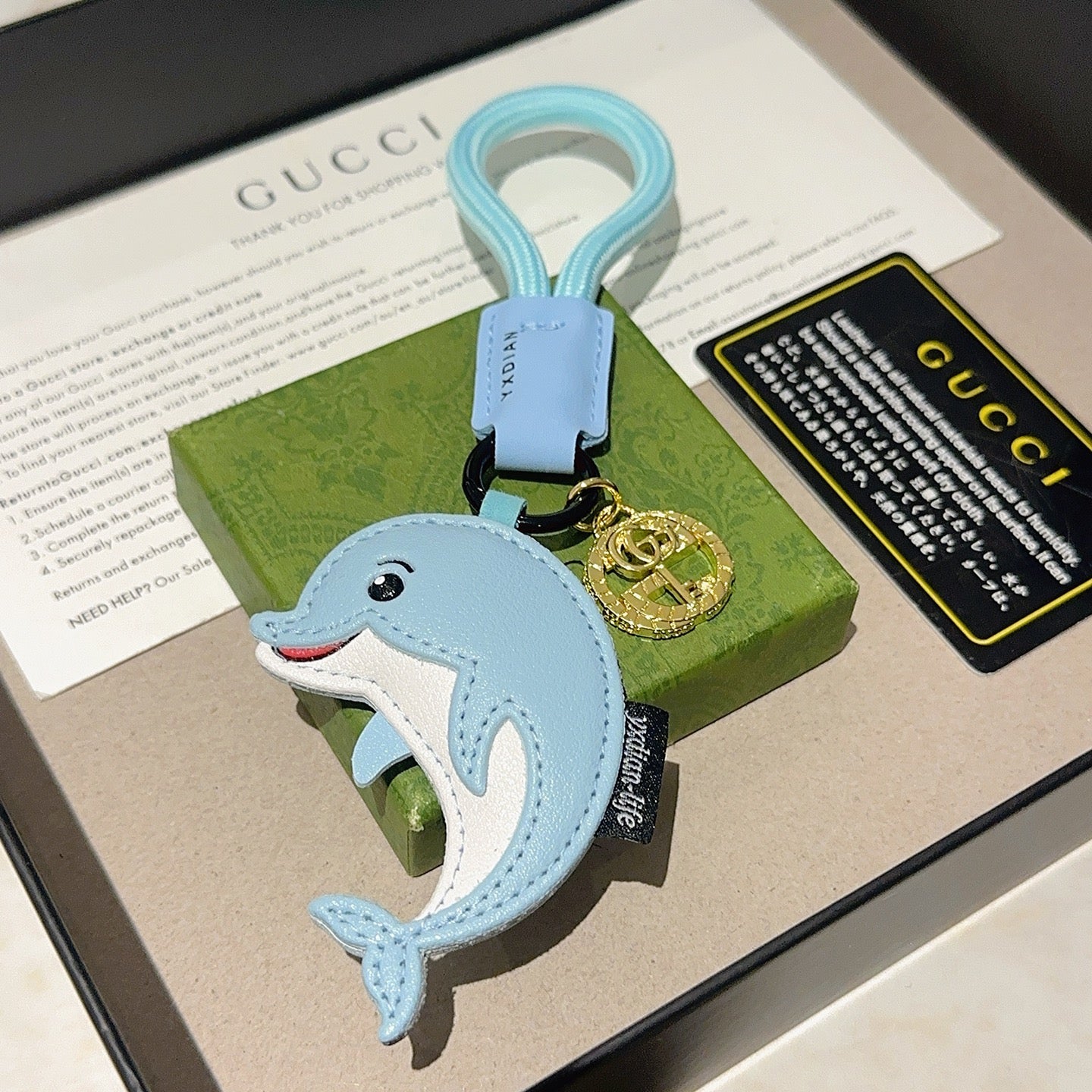 Gucci Blue Dolphin Charm