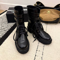 CC 2025 Lace-up Combat Boot Black Leather 548115