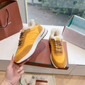 LP Weekend Walk Sneaker Yellow & Brown Fur Suede 549510