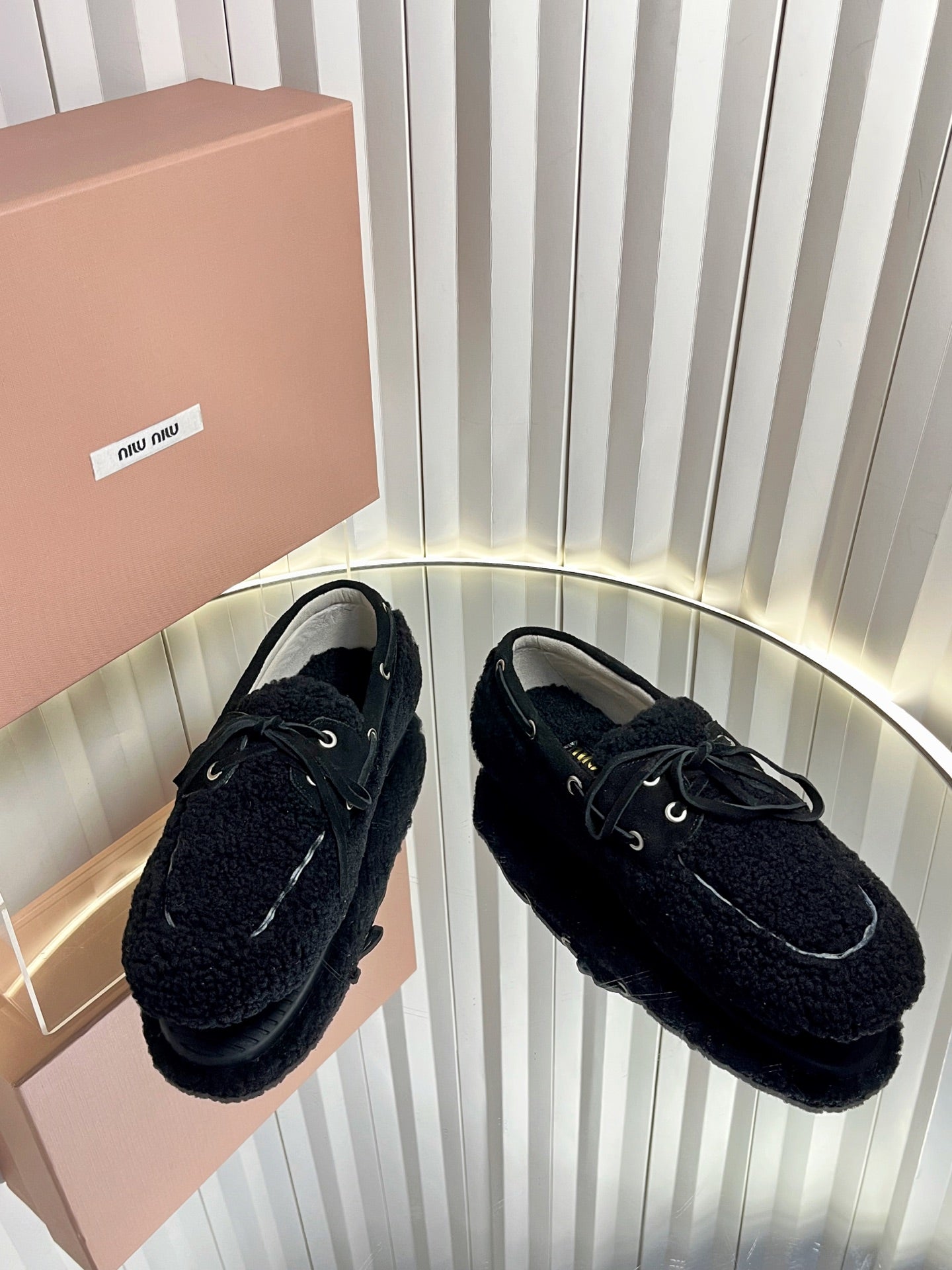 Miumiu 25 Loafer Black Wool 548411