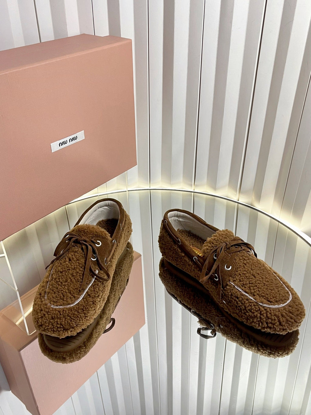 Miumiu 25 Loafer Brown Wool 548414