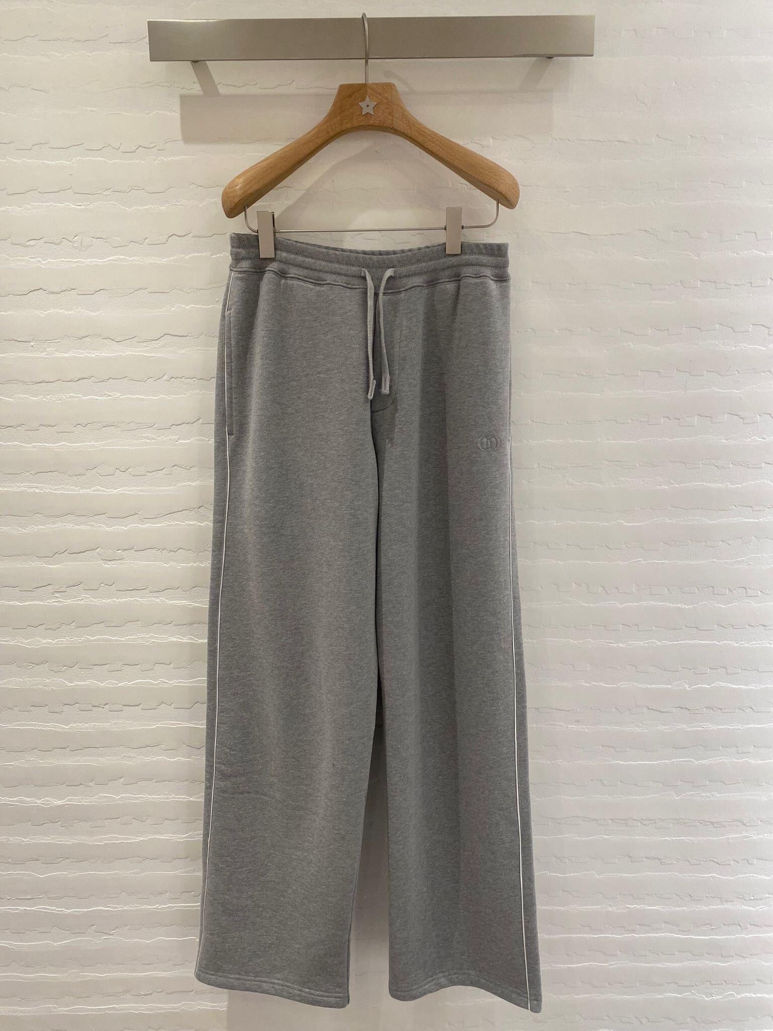 Dior 2025 Soft Trousers Grey Fleece fabric
